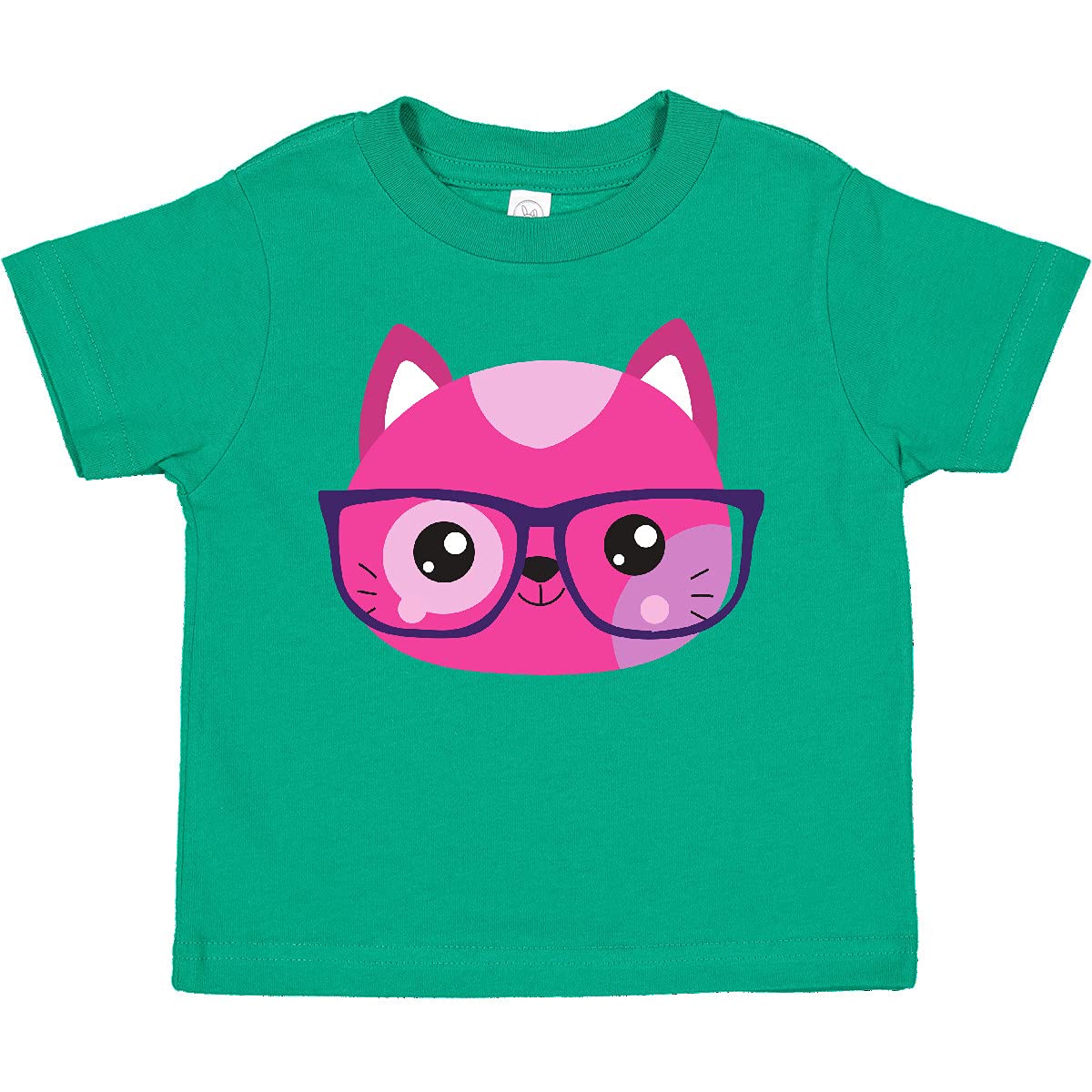 Inktastic Hipster Cat with Glasses - Cute Kitten Toddler T-Shirt for Boys & Girls | Fun Casual Wear for Playdates & Family Outings