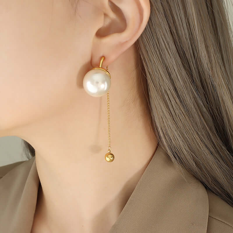 Elegant Pearl Tassel Drop Earrings for Women | Fashion Jewelry Gift for Brides, Party & Date Night | F679
