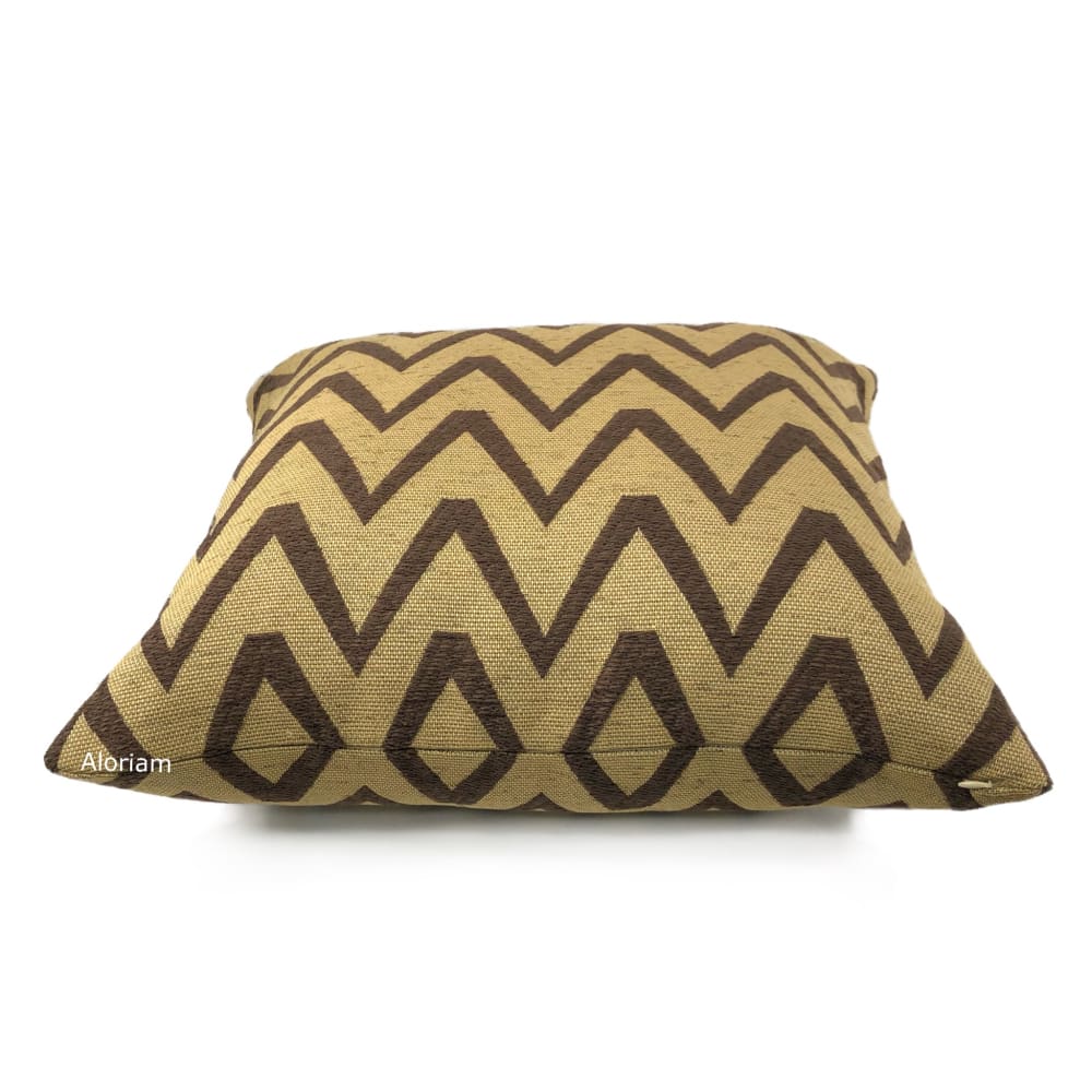 Kalahari Brown Tan Chevron Pillow Cover - Premium Decorative Throw Pillow Case | Brunschwig & Fils Fabric Available by the Yard | Perfect for Living Room, Bedroom & Home Decor