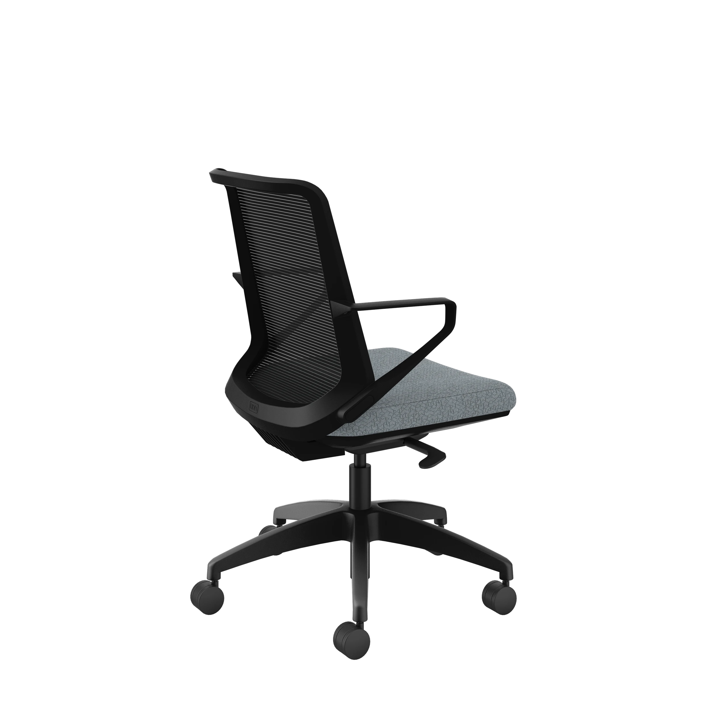 Ergonomic Cliq Office Chair with Synchro Tilt Mechanism - Basalt Fabric & Black Designer Frame for Home Office, Gaming, and Workspace Comfort