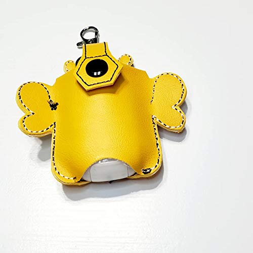 Bee Hand Sanitizer Holder Keychain - Lip Balm Holder Key Chain - Portable Sanitizer & Lip Care Accessory for Purse, Backpack, Gym, Travel and Daily Use