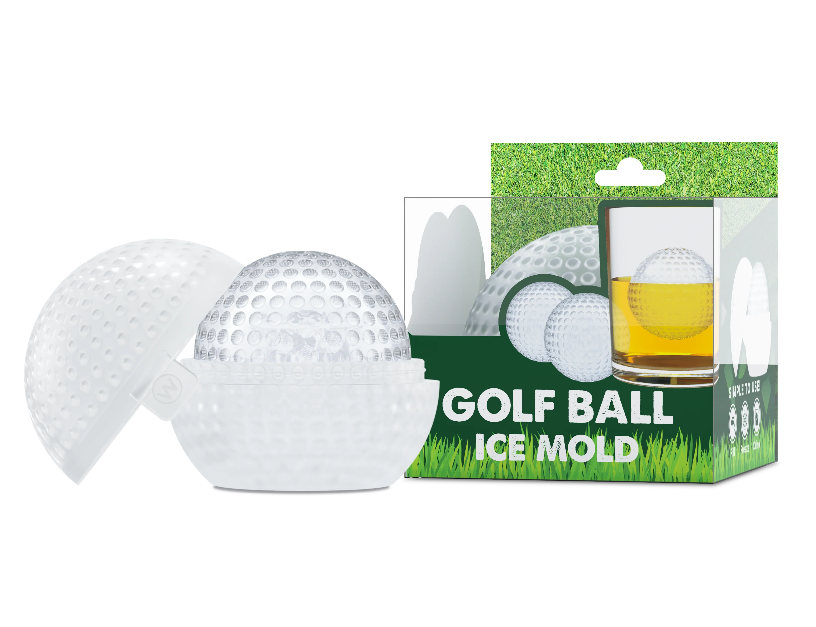 Premium Golf Ball Ice Molds - 2 Pack Set for Cocktails, Whiskey & Chilled Beverages - Perfect for Parties, BBQs & Home Bars