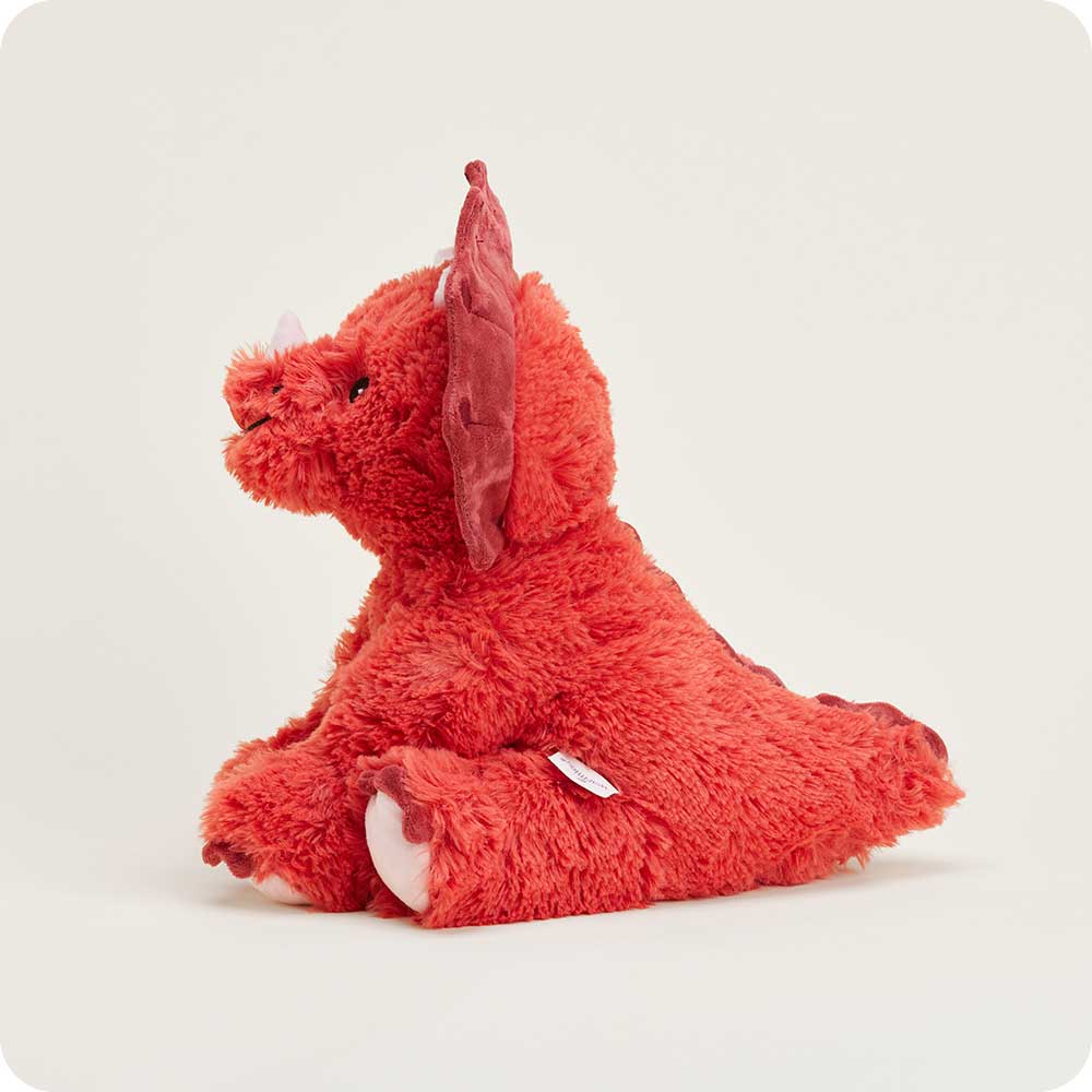 Red Triceratops Warmies - Microwaveable Dinosaur Plush Toy for Kids & Adults | Perfect for Stress Relief, Anxiety Comfort, and Warmth at Home or Office