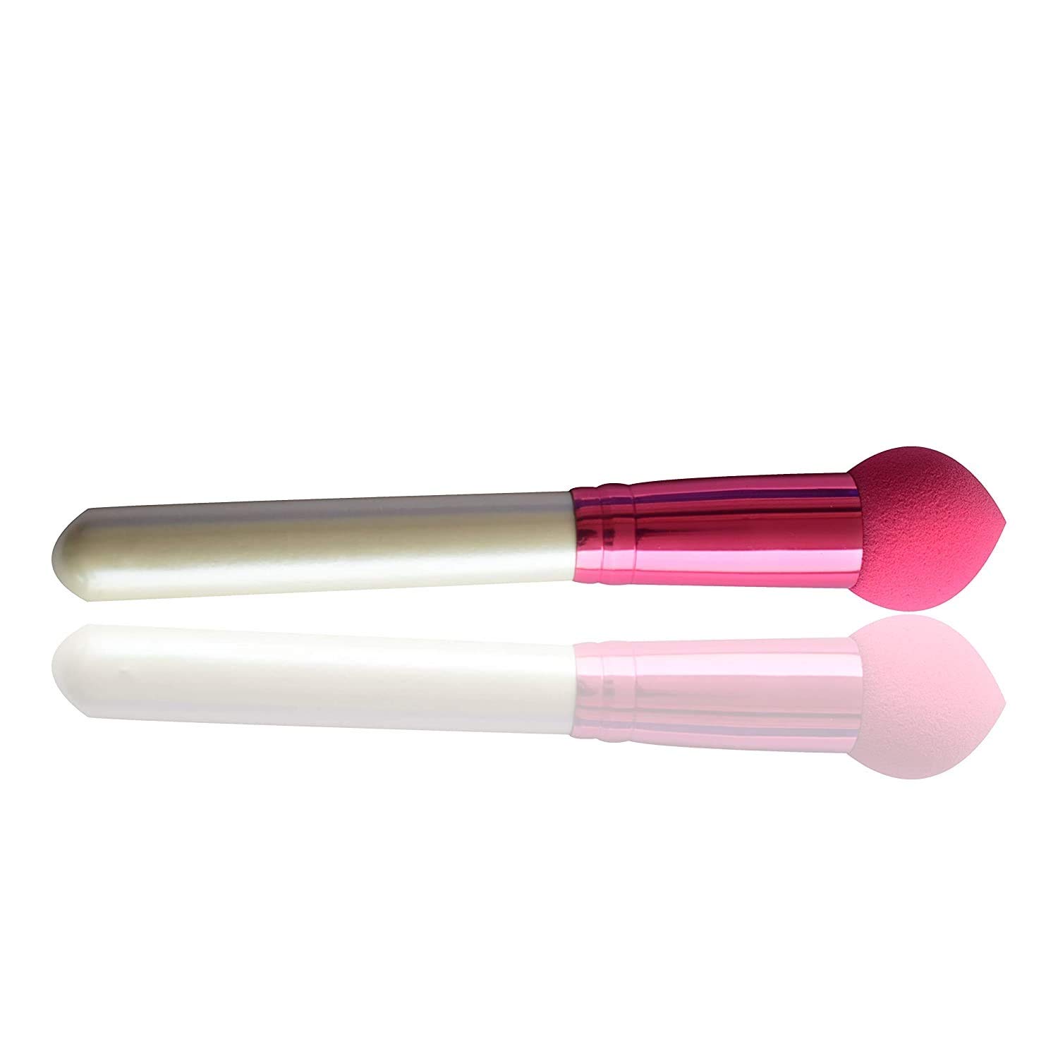 SHELTER Foundation Concealer Beauty Blender Makeup Sponge with Handle (17cm) - Hot Pink | Perfect for Liquid & Cream Makeup Application, Blending & Contouring
