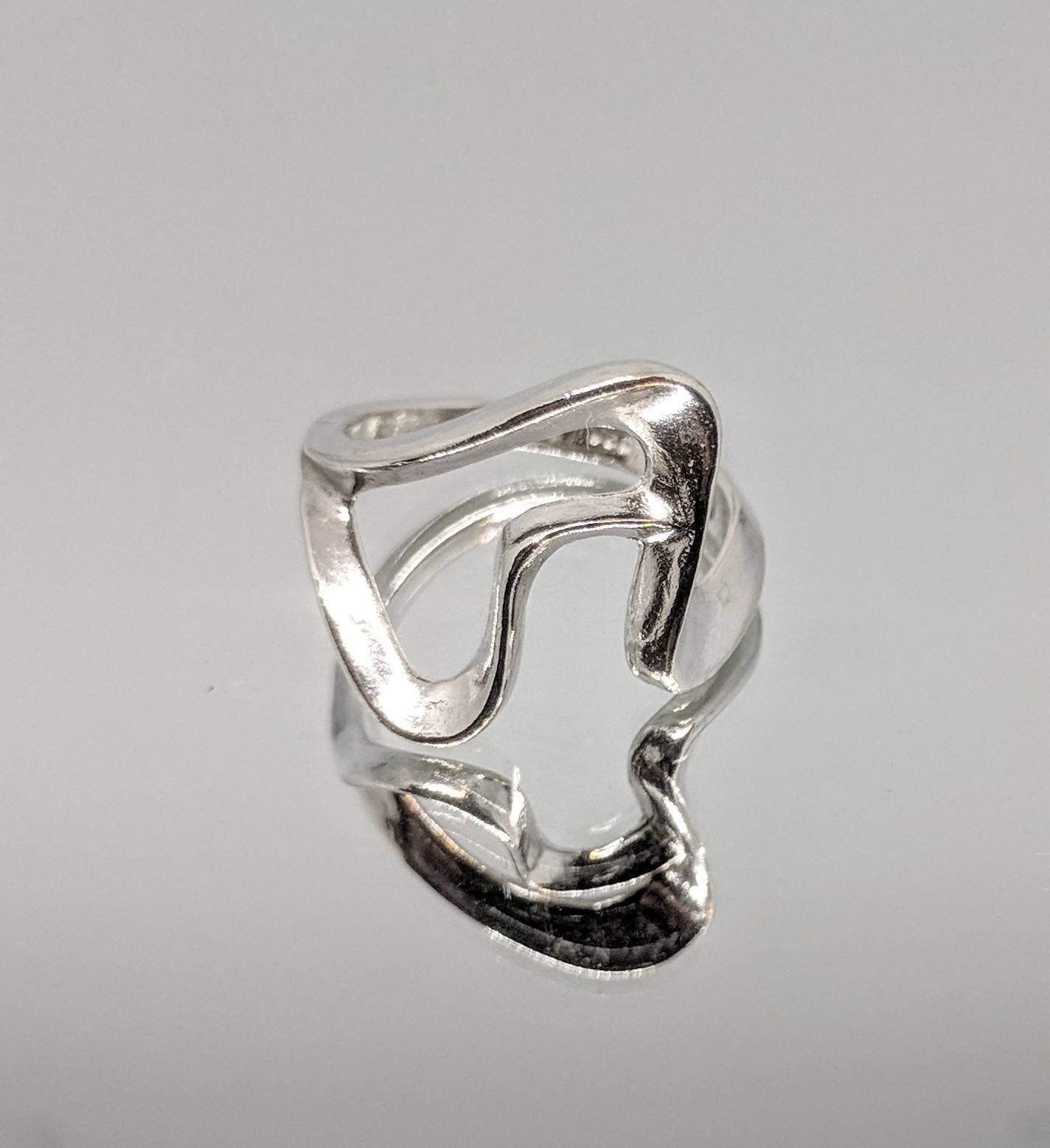 14K Gold or Sterling Silver Freeform Ring Shank - Size 7 DIY Jewelry Setting, Fashion Statement Ring for Women (168070/148070) - Perfect for Wedding Bands, Engagement Rings & Everyday Wear