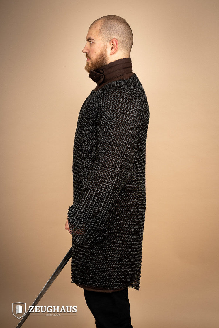 Chainmail Hauberk Armor - 10mm Round Ring Medieval Knight Costume | Perfect for LARP, Cosplay, Renaissance Fairs & Historical Reenactments