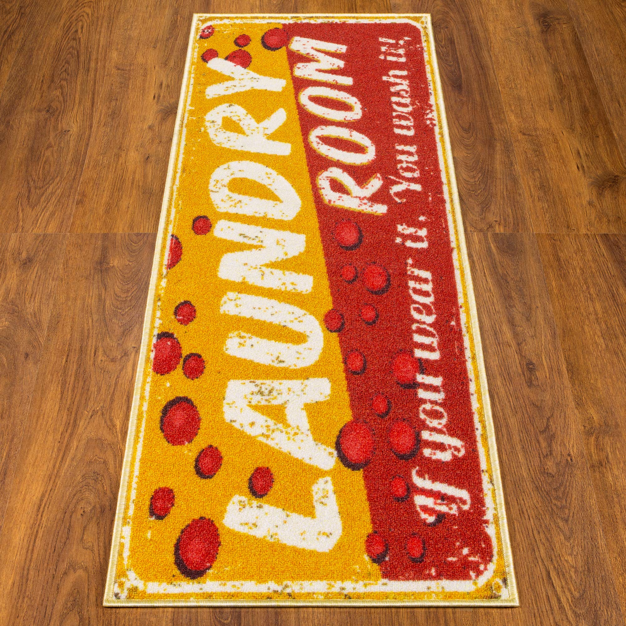 Non-Slip Machine Washable Bubbles Design Laundry Runner Rug 2x5 Feet (20