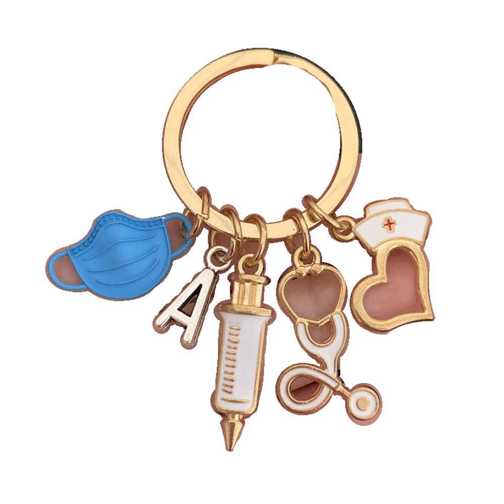 Premium Medical Keychain Set - Stethoscope, Syringe & Blue Face Mask Key Ring - Perfect Nurse & Doctor Gift for Graduation, Appreciation & Medical Professionals (Ideal for Hospitals, Clinics & Healthcare Workers)