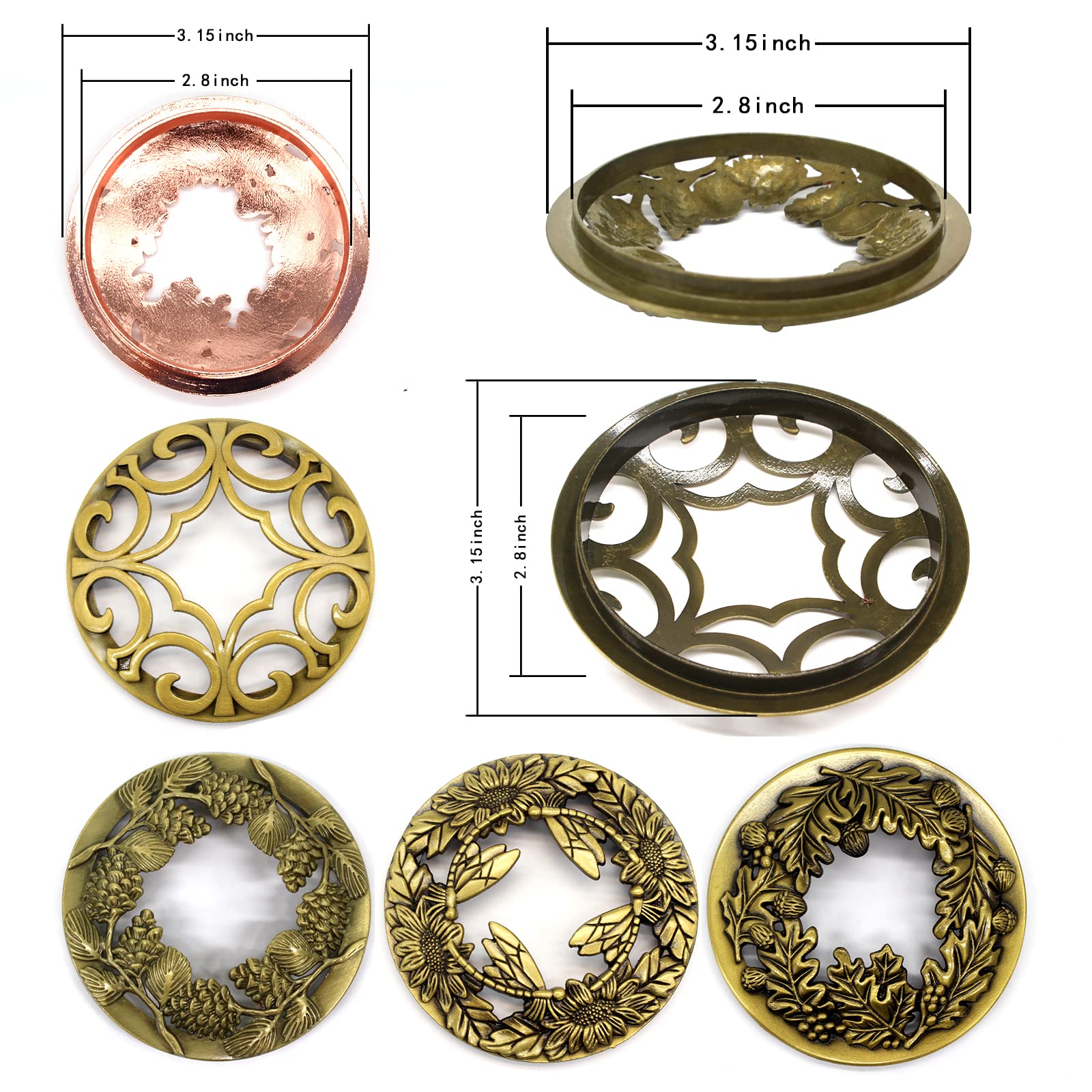 Hion Scented Candle Toppers - Decorative Jar Lids & Shades for Even Wax Melting, Candle Accessories Gift Set for Women (Space Silver) | Perfect for Home Decor, Wedding Centerpieces & Relaxation Gifts