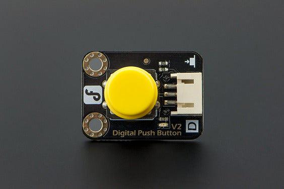Gravity Digital Push Button Switch (Yellow) - Perfect for DIY Electronics, Arcade Machines, and Home Automation Projects