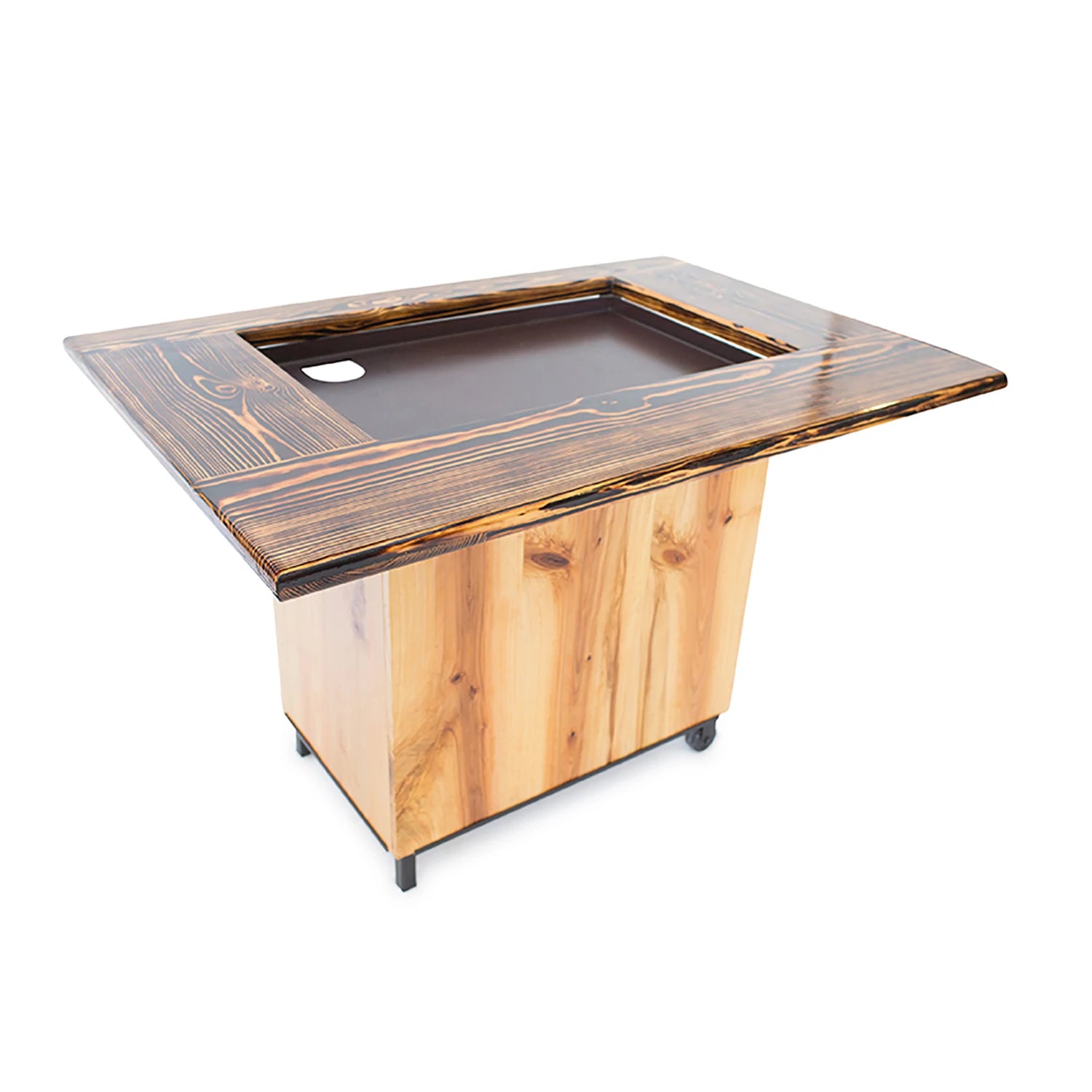 Premium Backyard Hibachi Grill Torched Cypress - Portable Japanese BBQ Grill for Outdoor Cooking, Camping & Backyard Parties - BY BHPOGTC