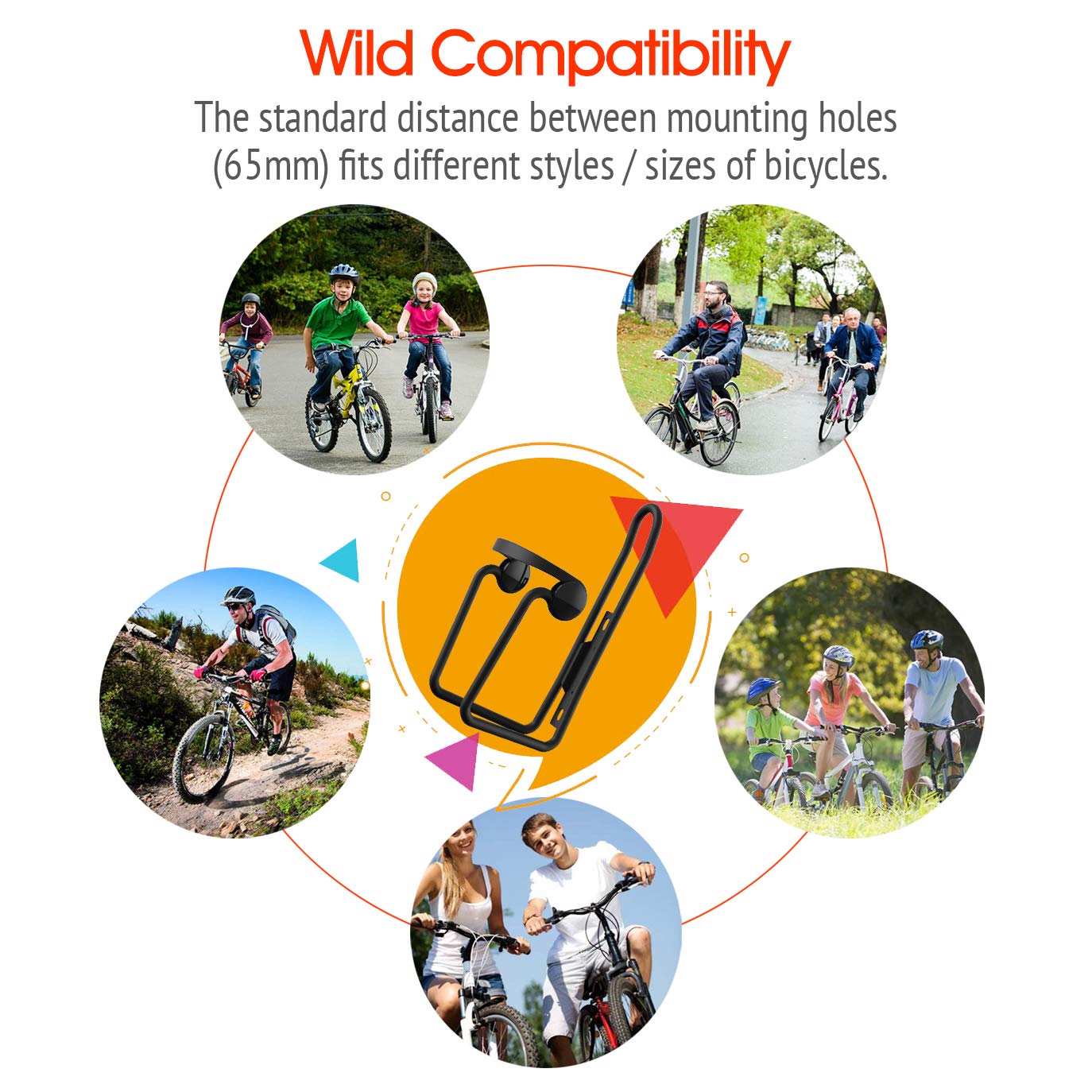 Compact Brass Bike Bell & 2-Pack Water Bottle Holders - Durable Cycling Accessories for Mountain Bikes & Commuters - Perfect for Outdoor Adventures & Daily Rides