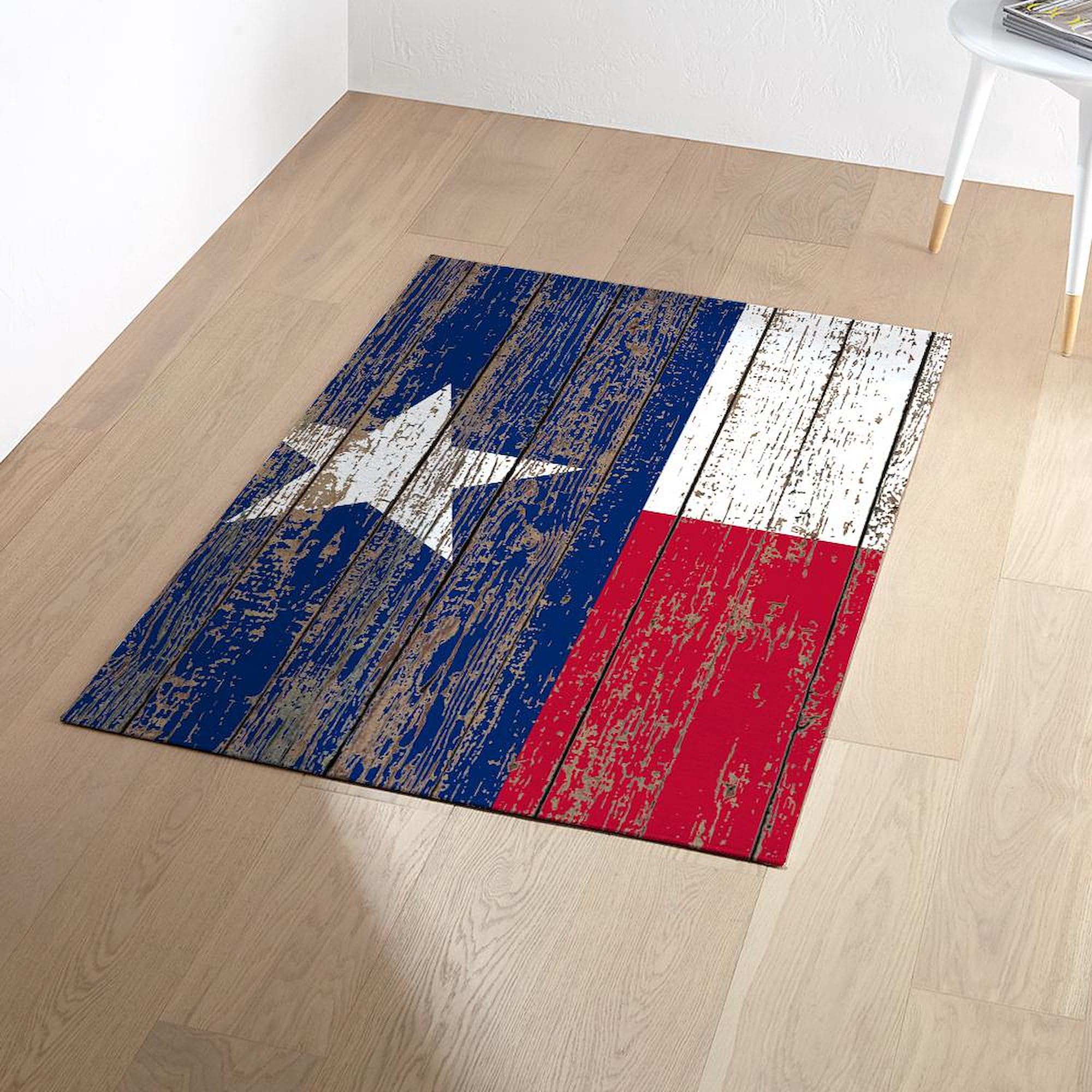 Barn Wood Texas Flag Area Rug - Decorative Fabric Throw Rug for Living Room, Bedroom & Home Decor | CafePress