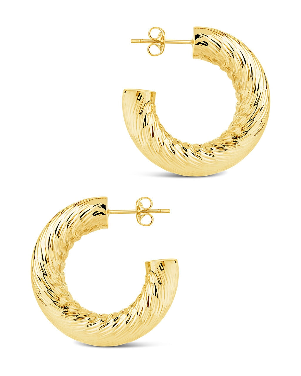Pepper Textured Tube Hoop Earrings - Trendy Stainless Steel Dangle Earrings for Women | Perfect for Parties, Date Nights & Everyday Wear