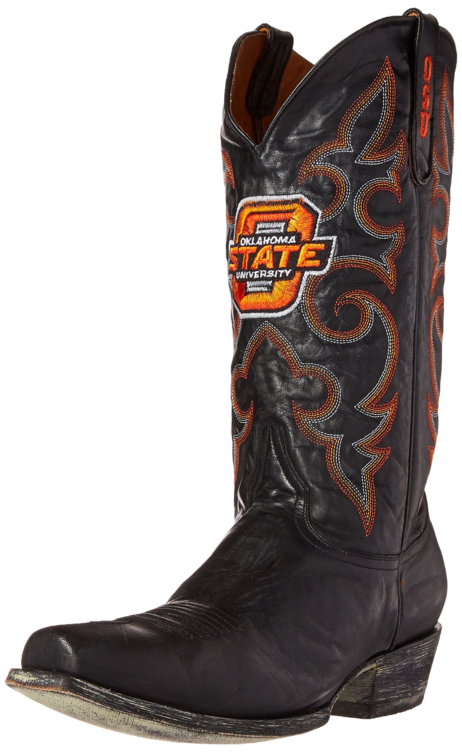 Oklahoma State Cowboys NCAA Men's Cowboy Boots - Western Style Leather Boots for Men | Perfect for Rodeo, Country Dancing & Casual Wear