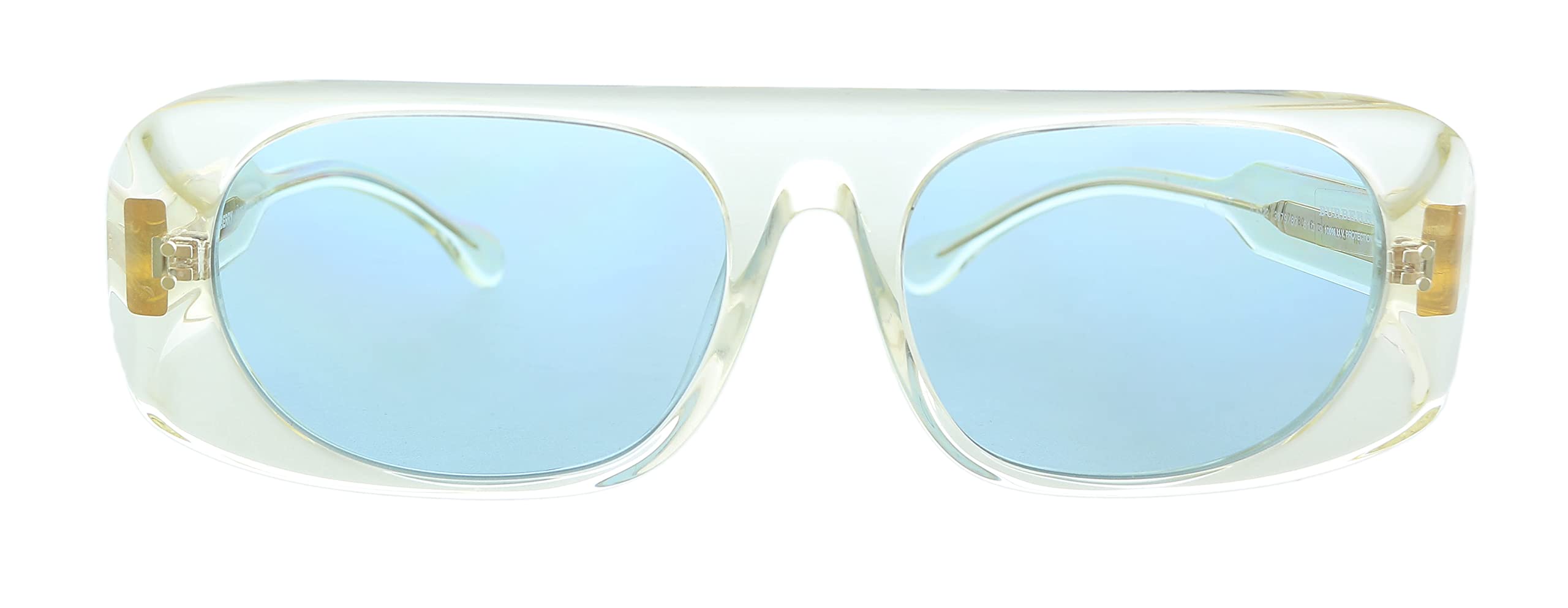 BURBERRY BE 4322 387980 Transparent Yellow Sunglasses for Women & Men - UV Protection, Fashion Eyewear for Outdoor Activities, Beach, and Driving