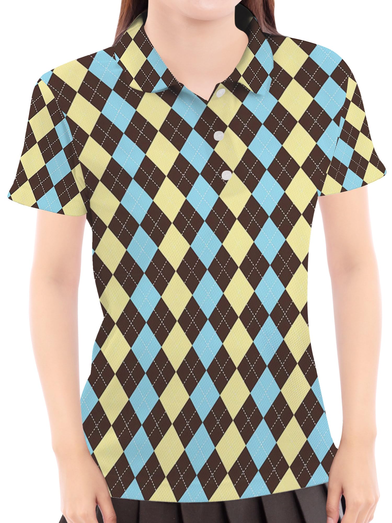 Women's Golf Polo Shirts - Funny Printed Design, Breathable & Comfortable Golf Outfits - Perfect Gift for Female Golf Lovers - Ideal for Golf Courses, Tournaments & Casual Wear
