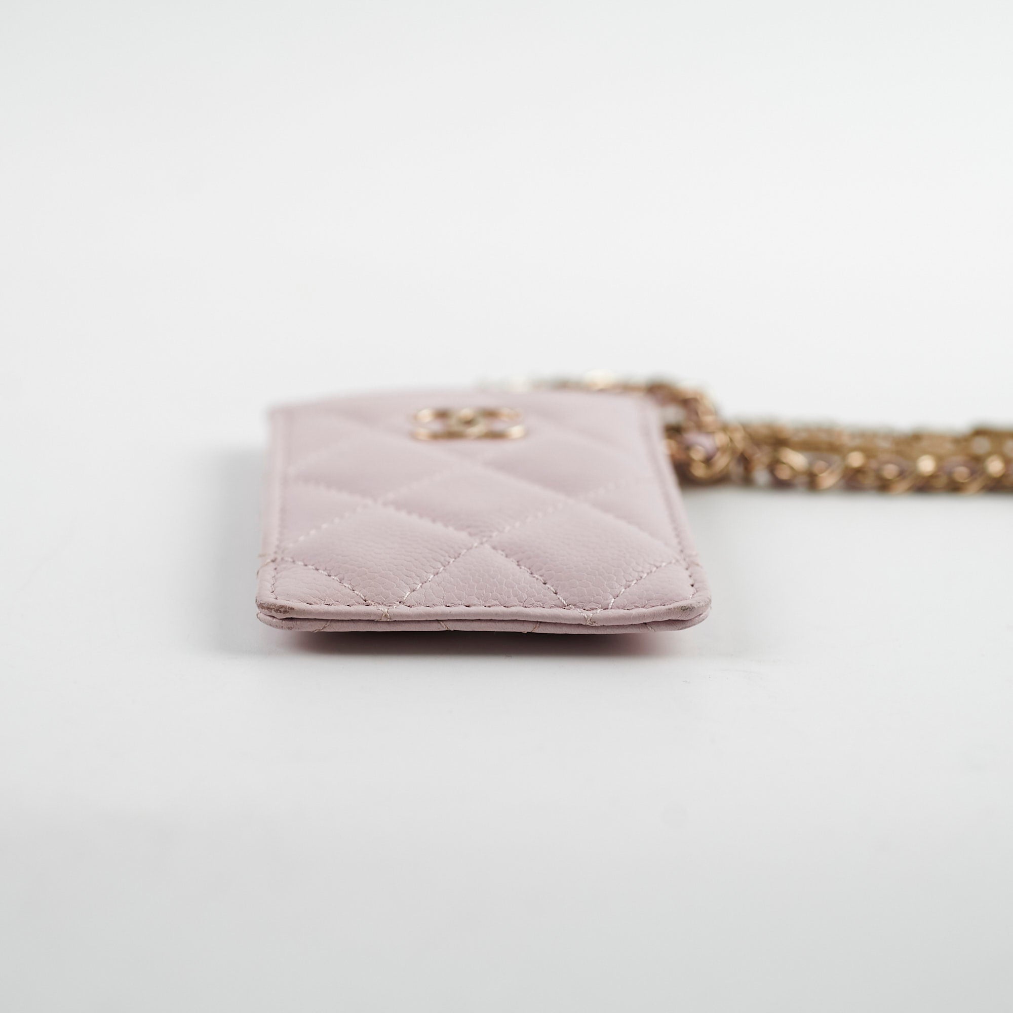 Chanel Caviar Leather Card Holder in Pink - Luxury Compact Wallet for Credit Cards & ID - Perfect for Everyday Use, Travel & Gifting