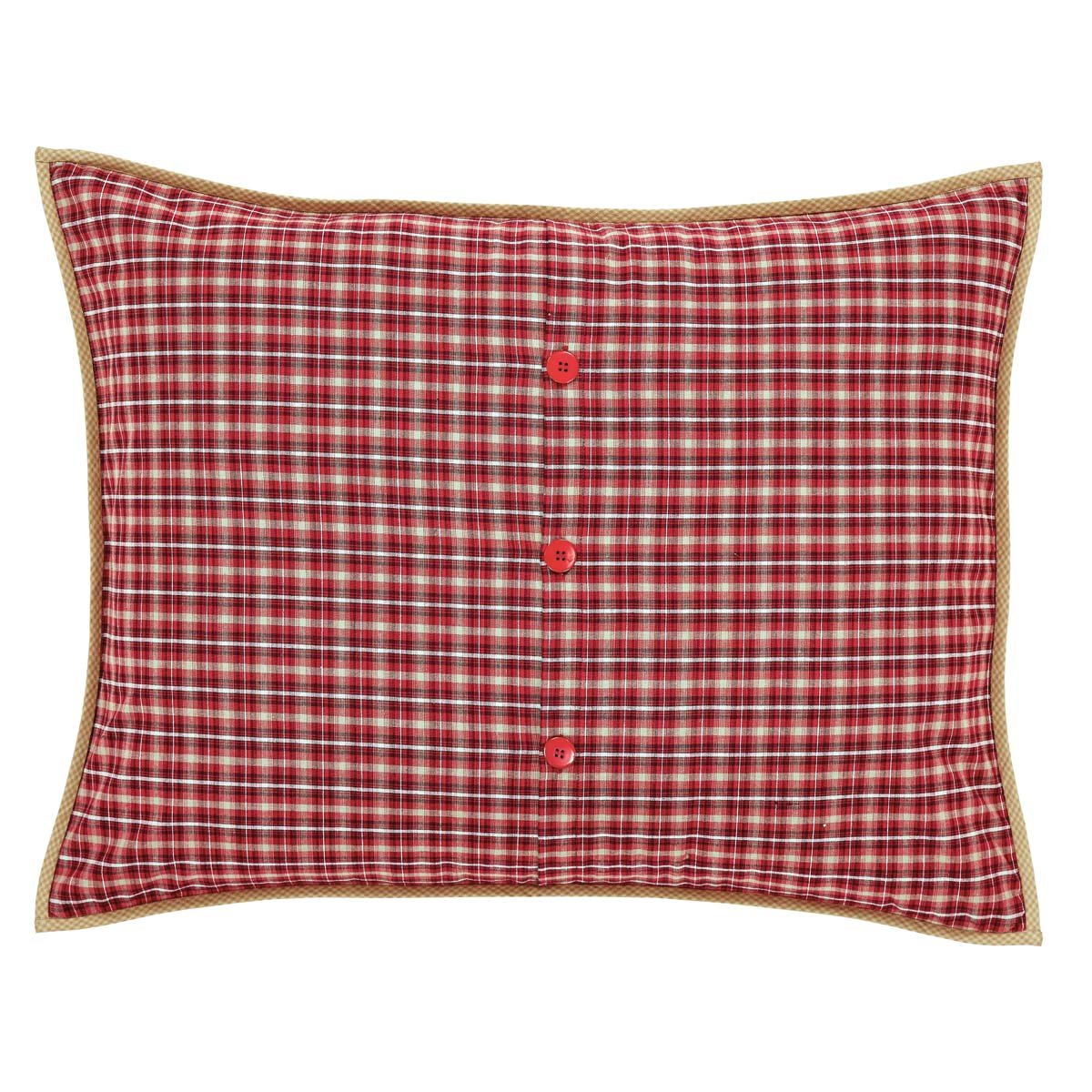 VHC Brands Braxton Navy Blue Standard Sham Pillow Cover 21x27 Inches - Elegant Bedroom Decor for Modern Home Styling | Perfect for Guest Rooms, Master Bedrooms & Cozy Living Spaces