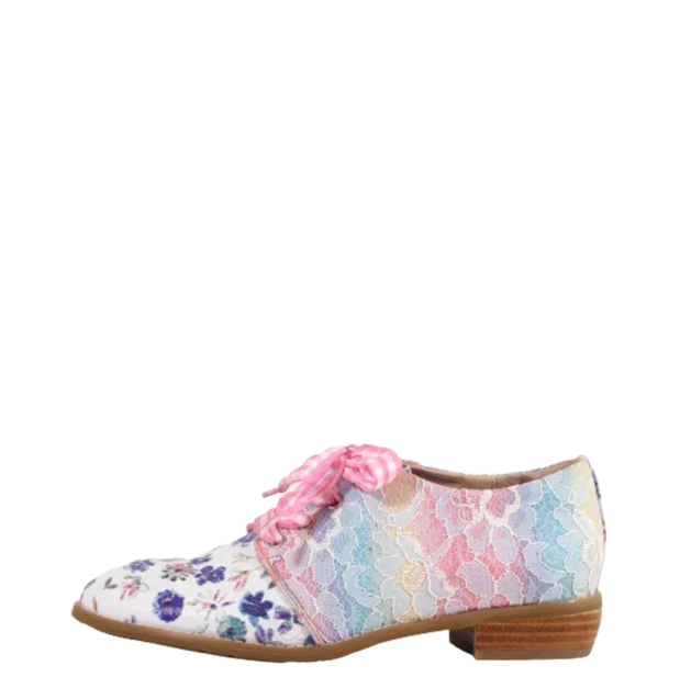 Diba Floral Retro Loafers for Women - Vintage Inspired Slip-On Shoes with Comfortable Cushioning - Perfect for Casual Outfits, Office Wear & Spring Fashion