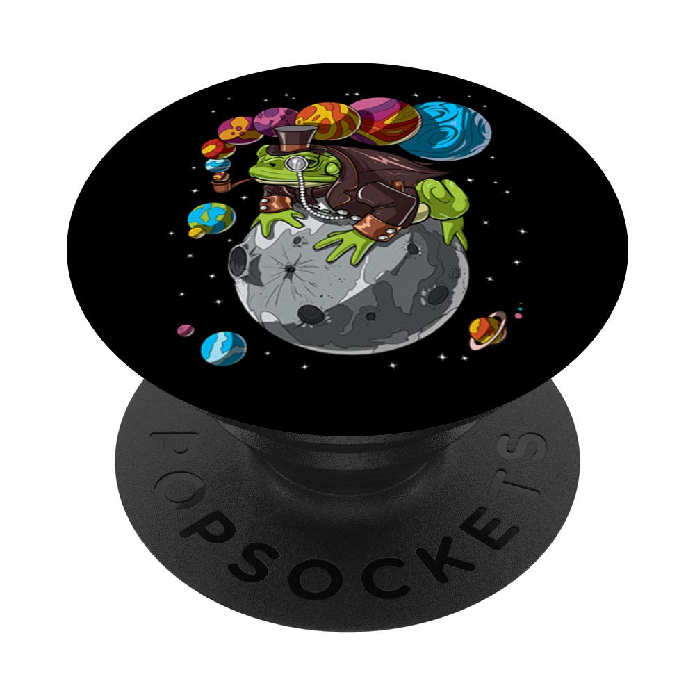 Psychedelic Frog Space Planets Steampunk Fantasy Cosmic PopSockets - Swappable PopGrip for Phone, Tablet & Laptop - Unique Galaxy-Themed Phone Accessory for Sci-Fi Fans & Gamers