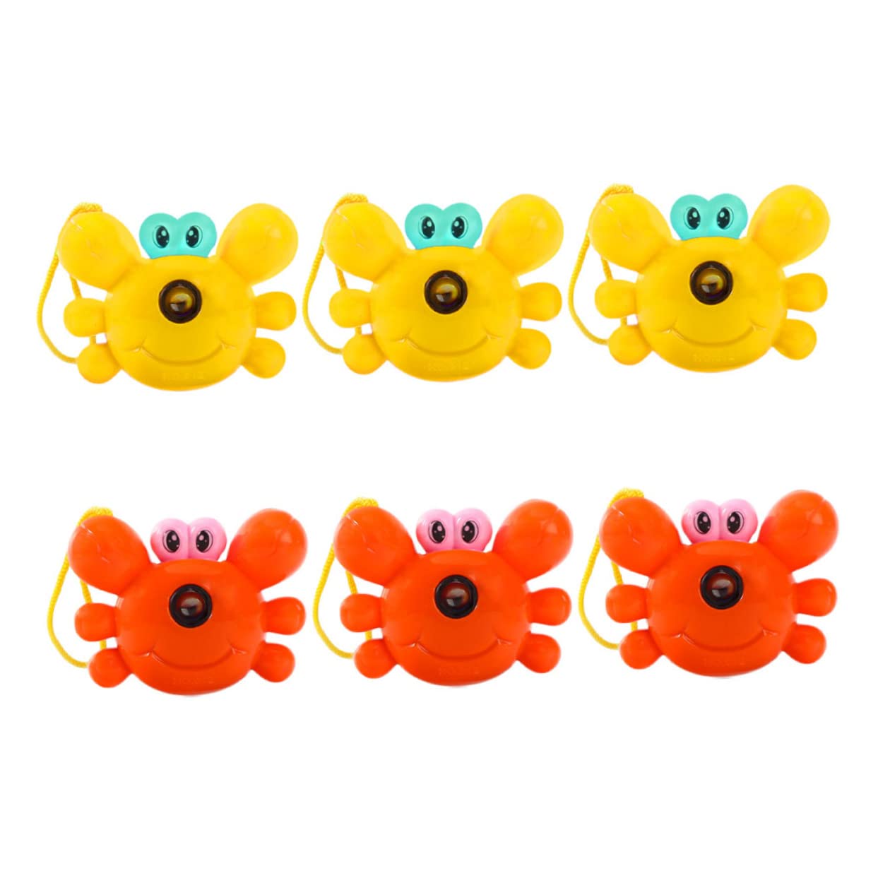 6PCS Kids Digital Video Camera Toy Set - Pretend Crab Shape Selfie Camera for Toddlers & Infants - Fun Learning & Role Play Toy for Birthday Gifts & Party Favors - Perfect for Indoor Play, Outdoor Adventures & Creative Photography