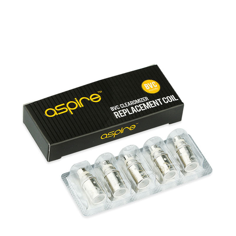Aspire BVC Replacement Coils 5-Pack - Compatible with Spryte, K1, K2, ET & CE5 Vape Tanks - High Performance Coils for Smooth Vaping - Perfect for Daily Use and Travel