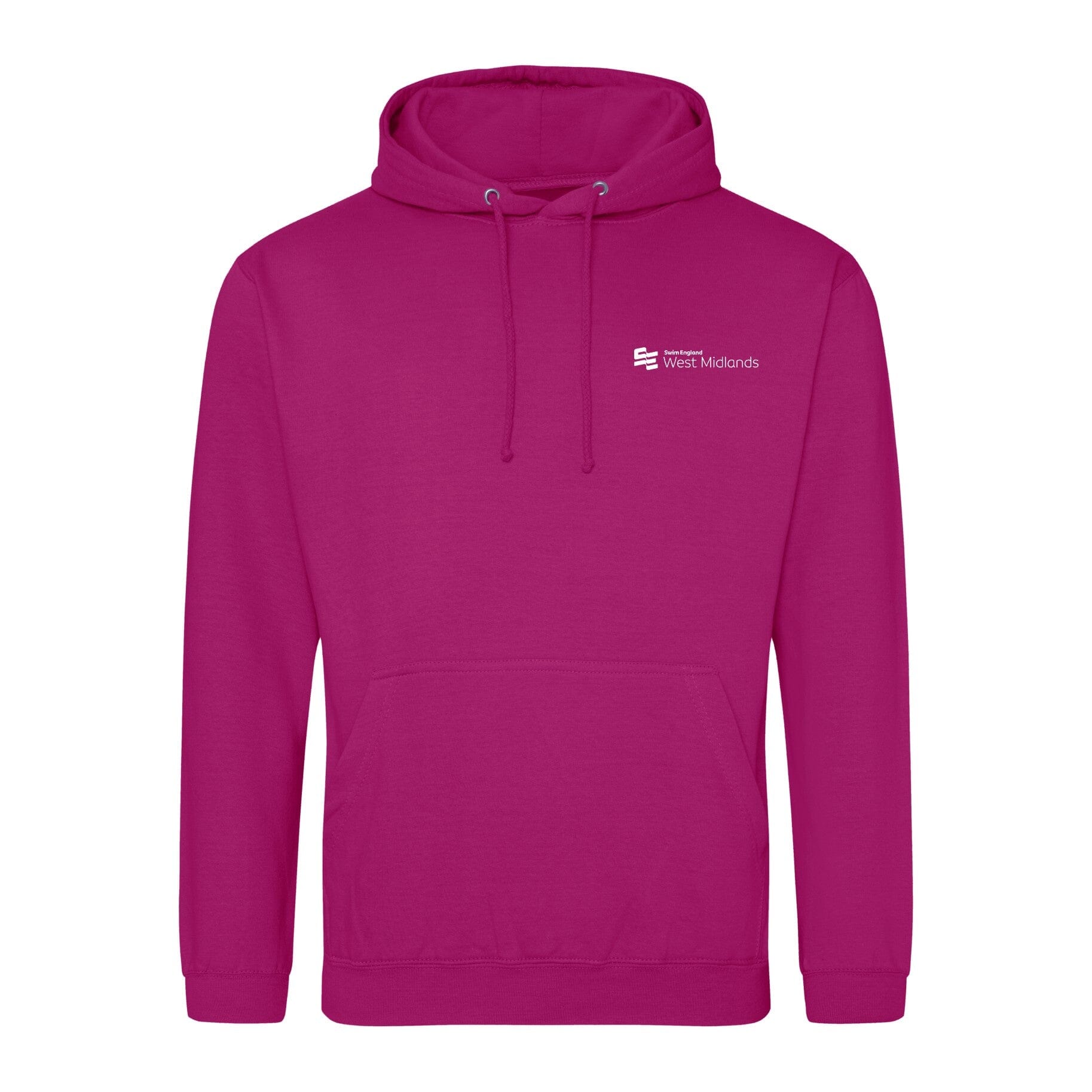 Swim England West Midlands Summer Championships 2025 Hoodie - Festival Fuchsia Color - Perfect for Swimming Competitions & Outdoor Activities