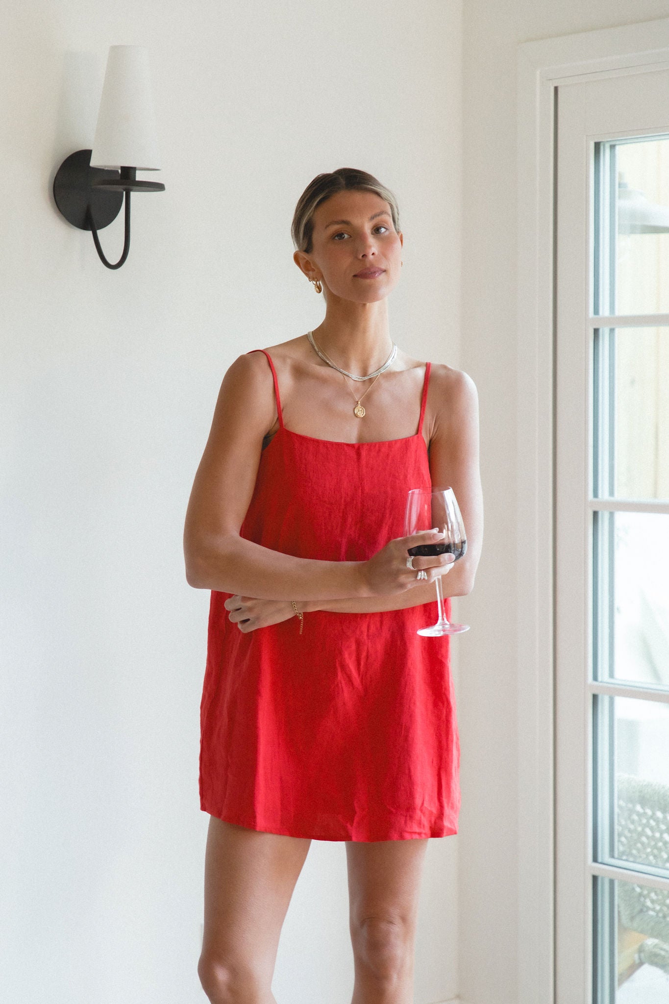 Sicily Linen Mini Dress for Women - Breathable Summer Sundress with Pockets | Perfect for Beach Vacation, Date Night & Casual Outings