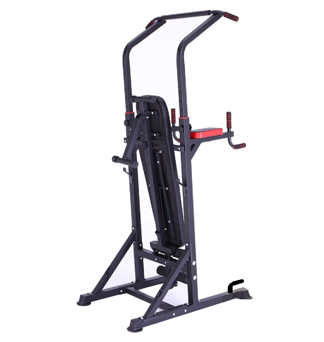X-Factor Power Tower Multi-Function Pull Up Station with Folding Incline Bench - Heavy Duty Home Gym Equipment for Strength Training, Pull Ups, Chin Ups, Dips & Sit Ups - Perfect for Home Workouts, Garage Gyms & Small Spaces