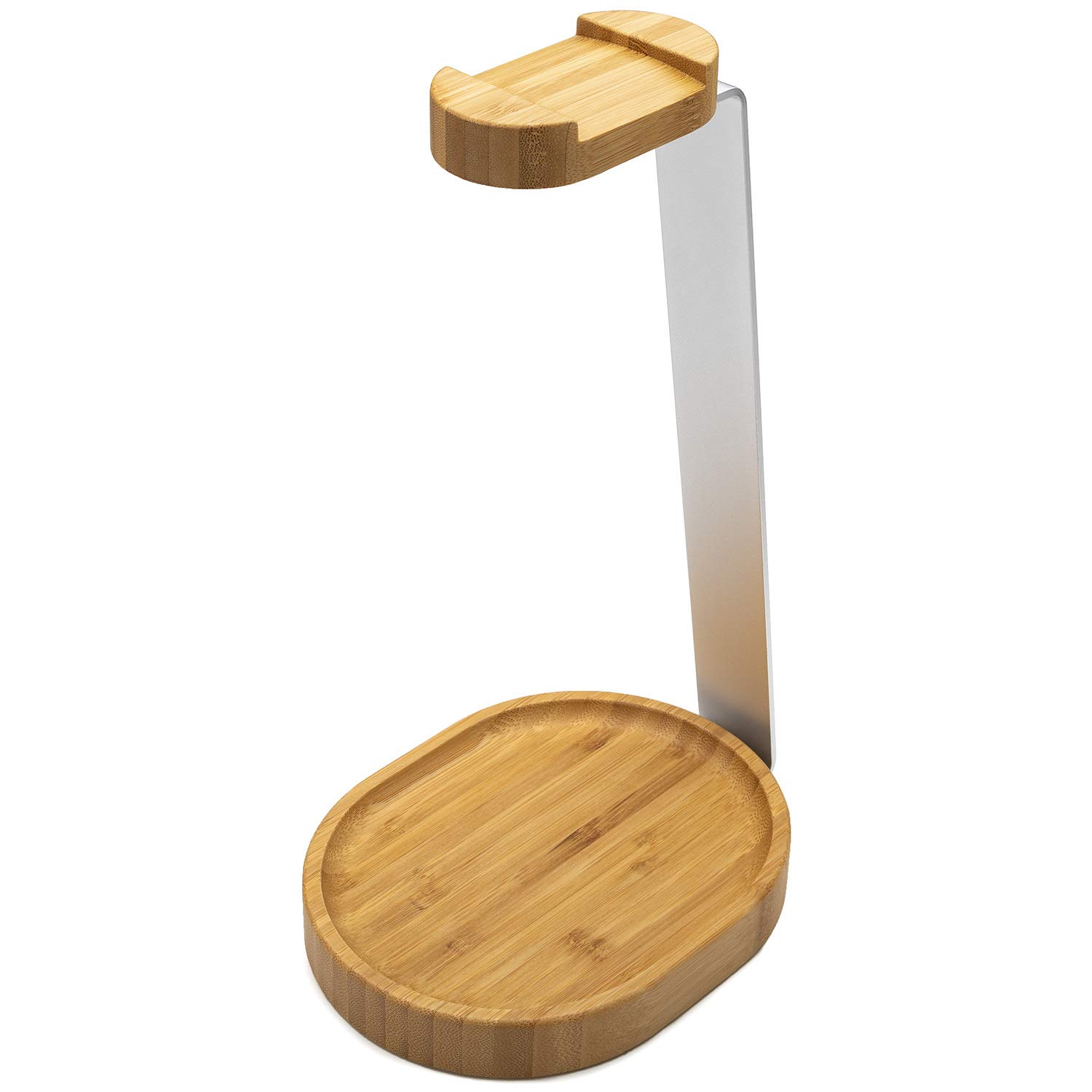 Premium Bamboo Headphone Stand - Wooden Gaming Headset Holder for Desk & Studio - Universal Fit for AirPods Max, Beats, Corsair, Razer, Astro (PC, Xbox, PS4) - Perfect for Home Office, Gaming Setup & Music Studio Organization
