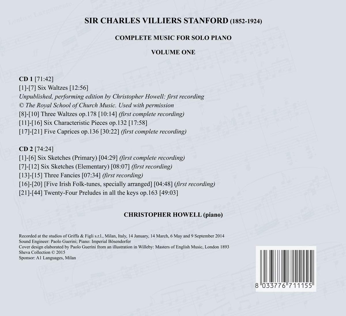 Stanford: Complete Works for Piano Solo, Vol. 1 | Classical Piano Music Collection | Perfect for Recitals, Practice & Music Lovers