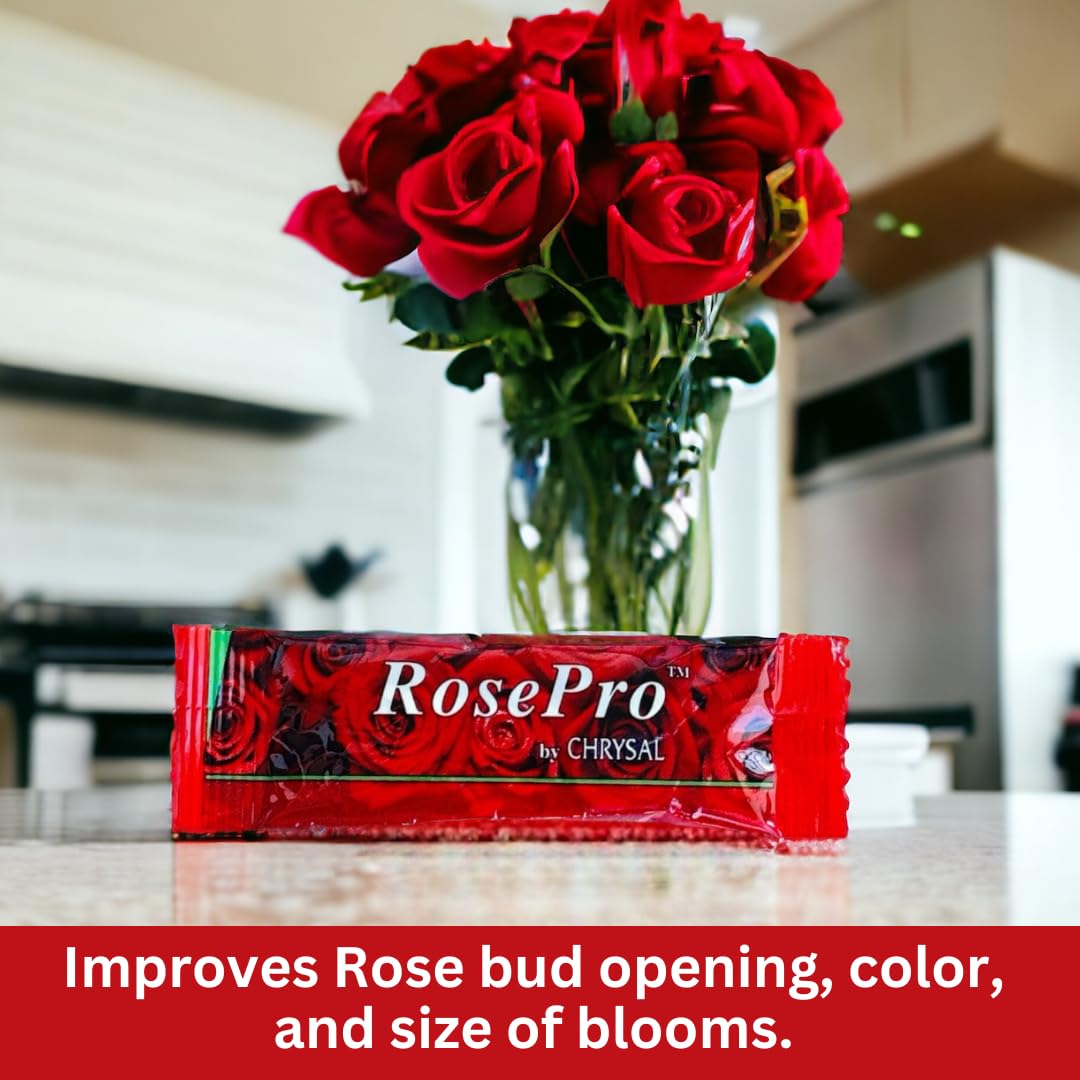 Chrysal RosePro Rose Food — 75 Liquid Packets x 1 Qt — Extend Vase Life for Roses & Fresh Flowers — Florist Supplies for Bouquets, Wedding Centerpieces & Home Flower Arrangements