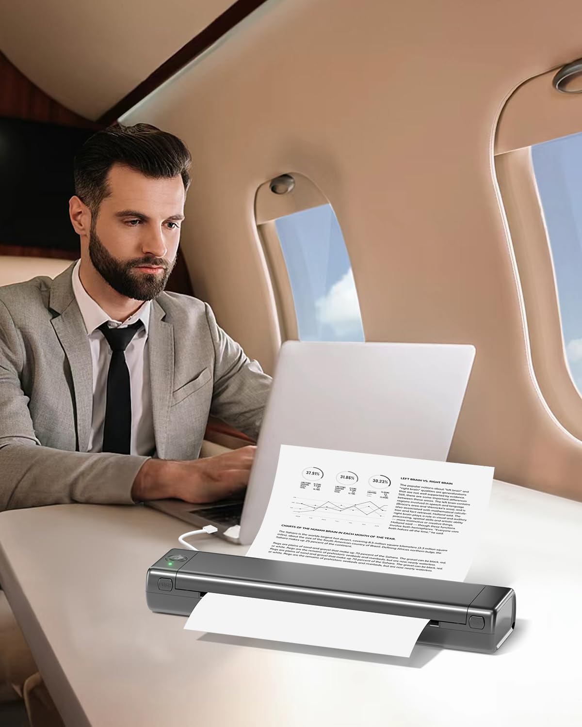 Phomemo M08F Pro Wireless Portable Thermal Printer - Inkless Bluetooth Printer for iOS, Android, PC - Supports 8.5