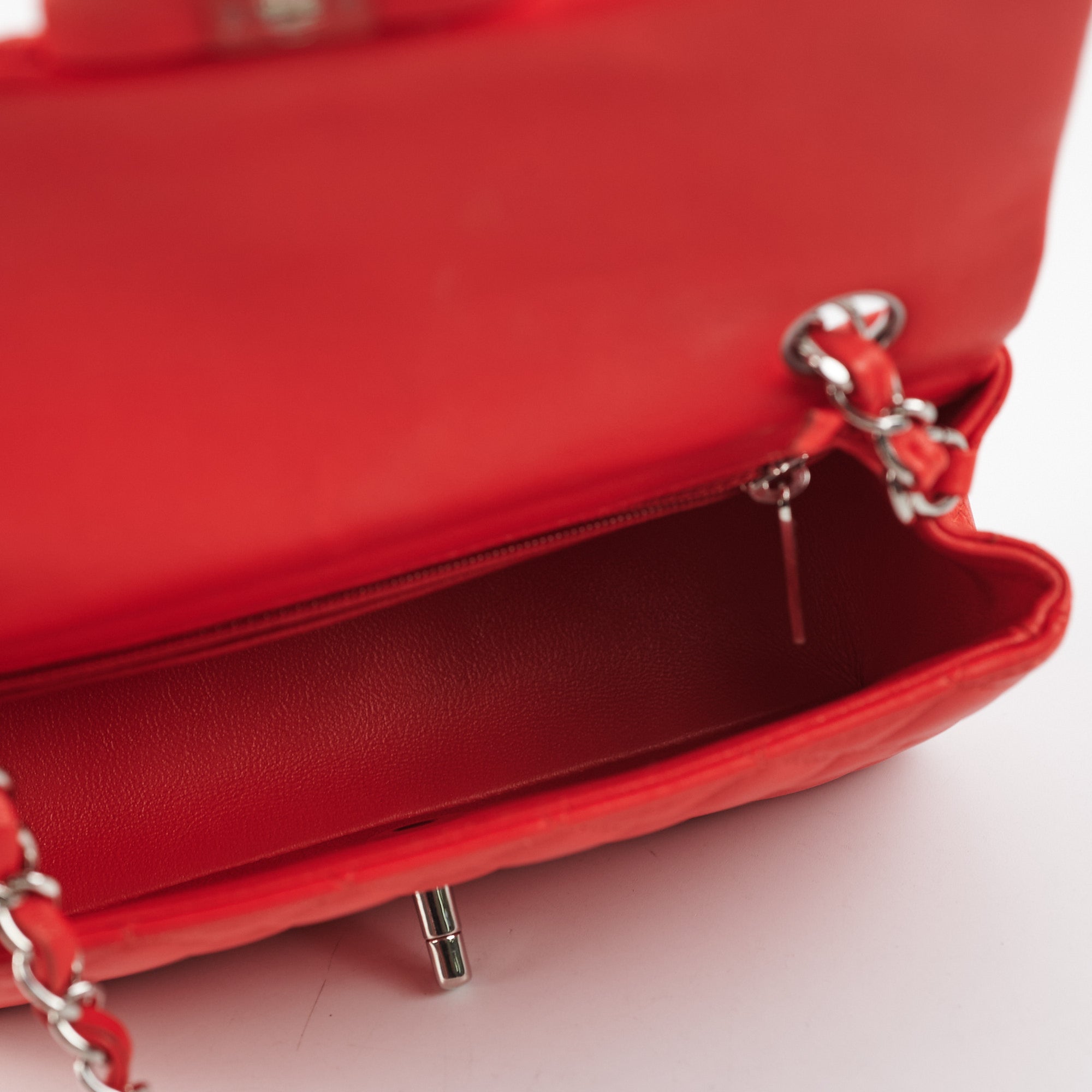 Chanel Mini Rectangular Bag in Red Lambskin Leather - Luxury Crossbody Purse for Women, Perfect for Date Night & Special Occasions
