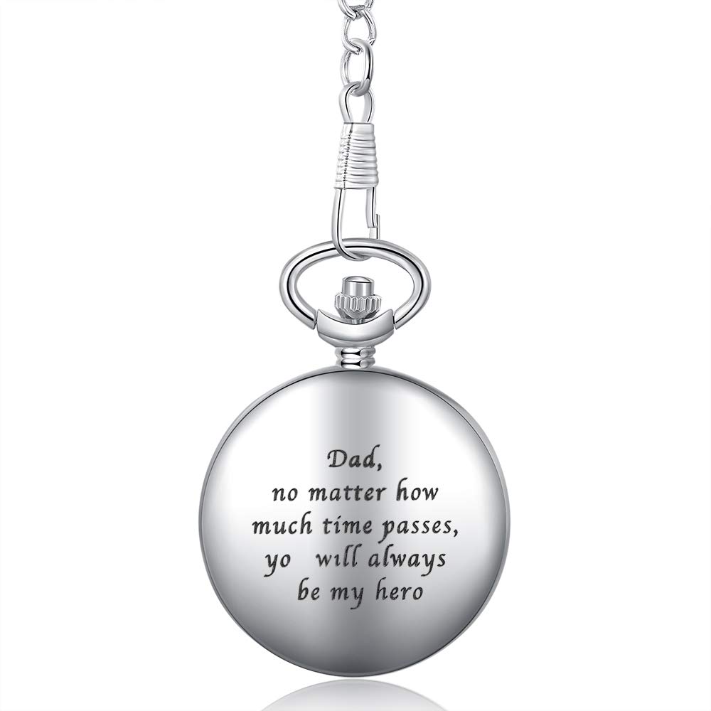 Custom Engraved Men's Pocket Watch with Photo - Personalized Calendar Pocket Watch for Birthday, Father's Day & Graduation Gifts - Perfect for Vintage Style, Formal Events & Special Occasions