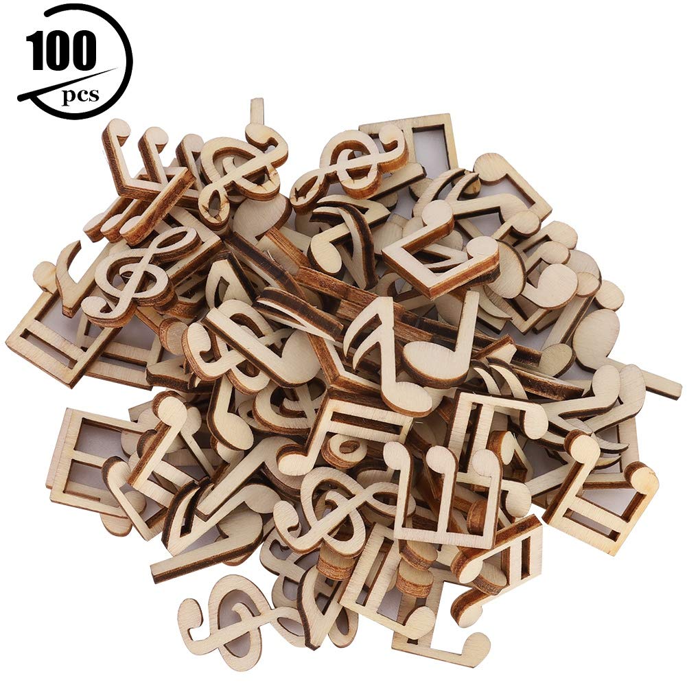 2cm Wooden Decorative Music Notes - Perfect for Christmas, Guestbooks, Weddings & Birthday Parties - DIY Crafts, Home Decor, Scrapbooking & Party Supplies