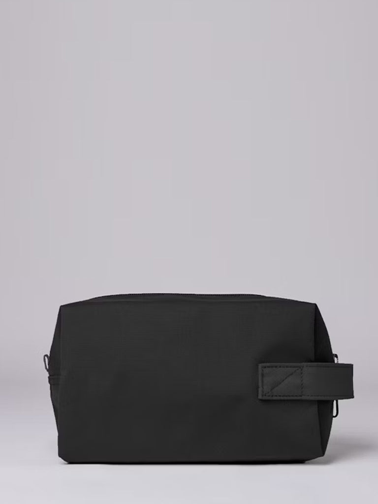 Sandqvist Justin Washbag - Waterproof Travel Toiletry Bag for Men & Women, Black - Perfect for Gym, Camping & Air Travel