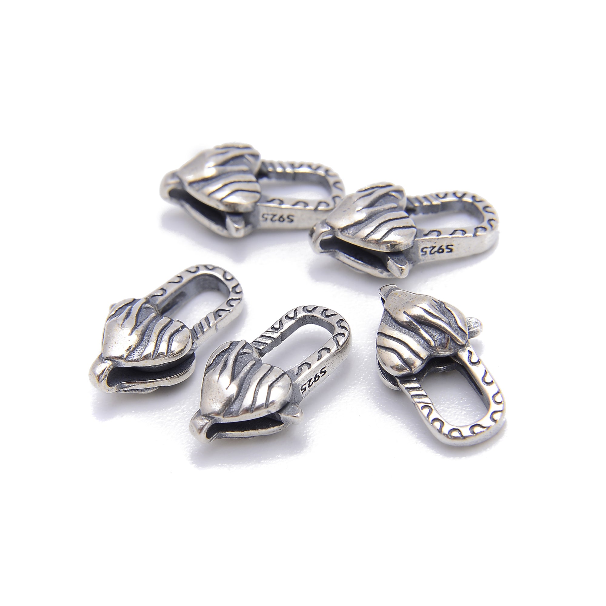 925 Sterling Silver Anti-Tarnish Heart Clasp - 8.5x15mm (2 Pieces) - Perfect for Jewelry Making, DIY Bracelets & Necklaces - Elegant Gift for Valentine's Day & Anniversaries