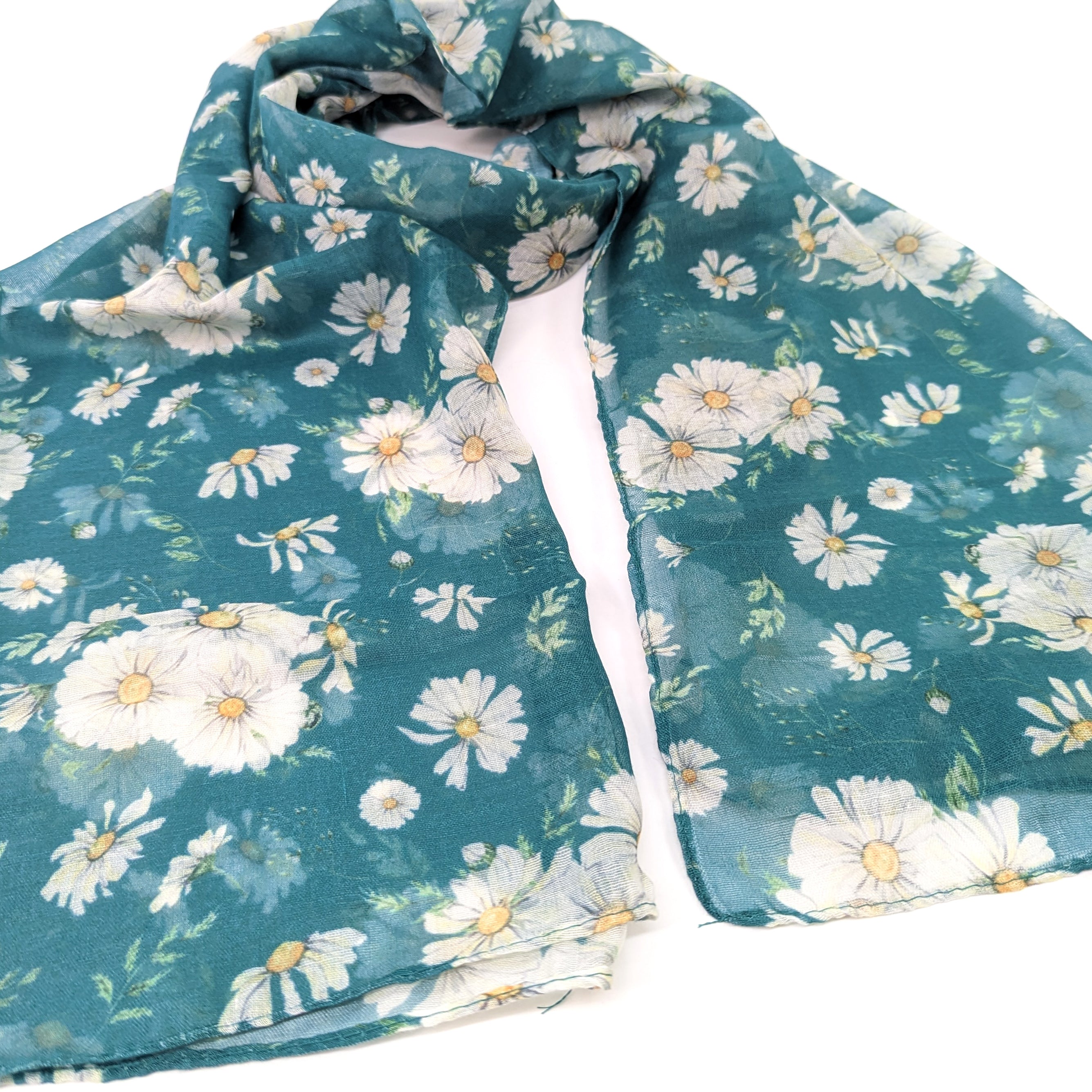 Exclusive Dainty Daisies Scarf - Lightweight Floral Fashion Accessory for Women | Perfect for Spring Outfits, Office Wear & Special Occasions