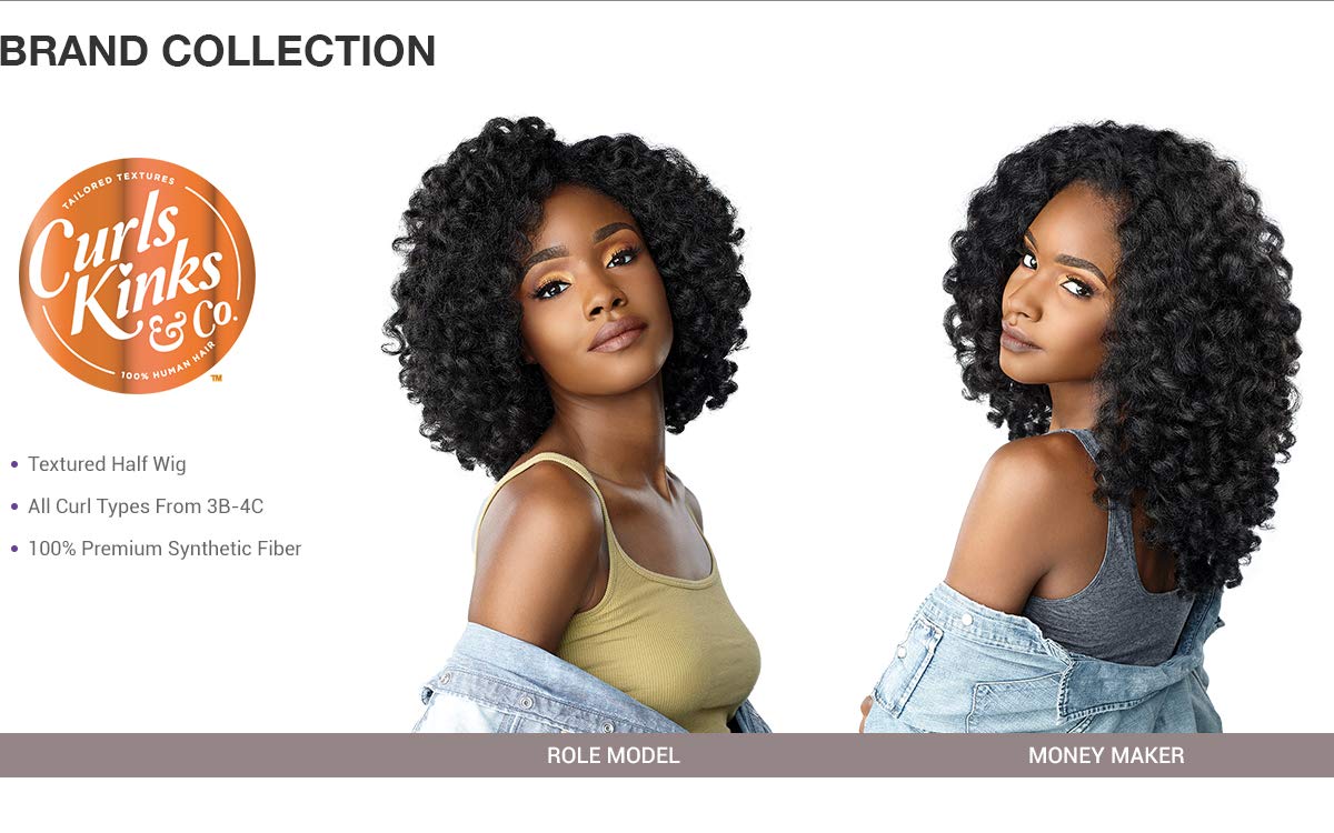Sensationnel Half Wig Instant Weave - Curly Kinky Human Hair Blend for Natural Look - Perfect for Daily Wear, Parties & Special Occasions