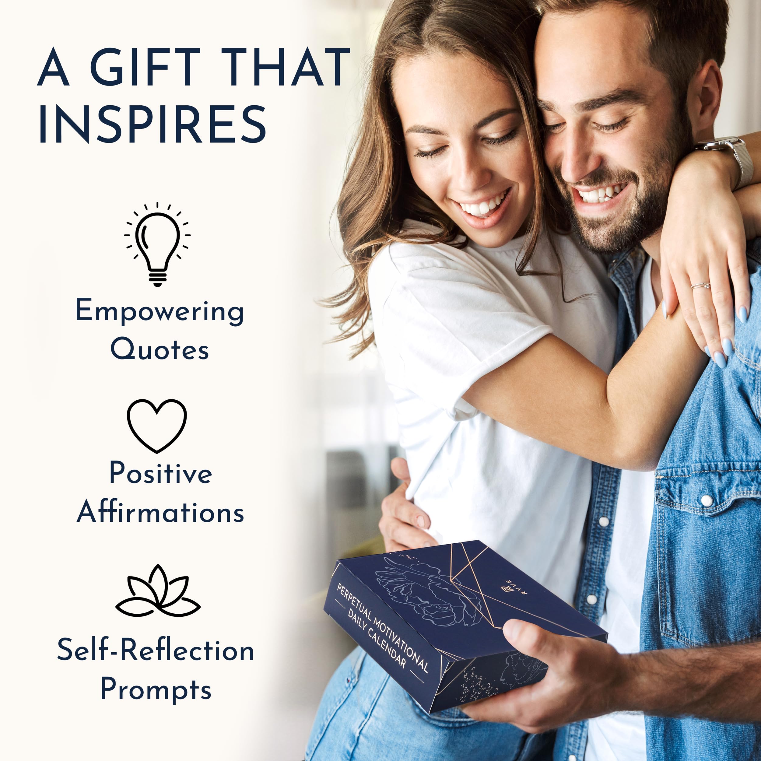 Motivational Flip Calendar with Inspirational Quotes - Daily Desk Calendar for Women - Office & Home Decor - Perfect for Work Desks, Study Areas & Gift Giving