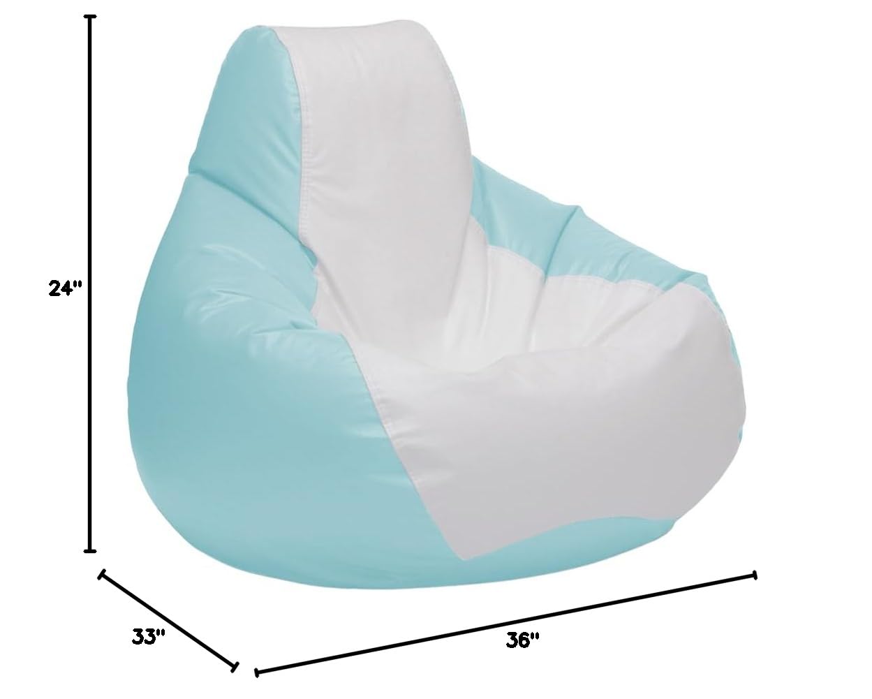 Ocean-Tamer Medium Teardrop Marine Bean Bag - Waterproof & UV Resistant Boat Seat Cushion for Boating, Yachting, and Beach Relaxation