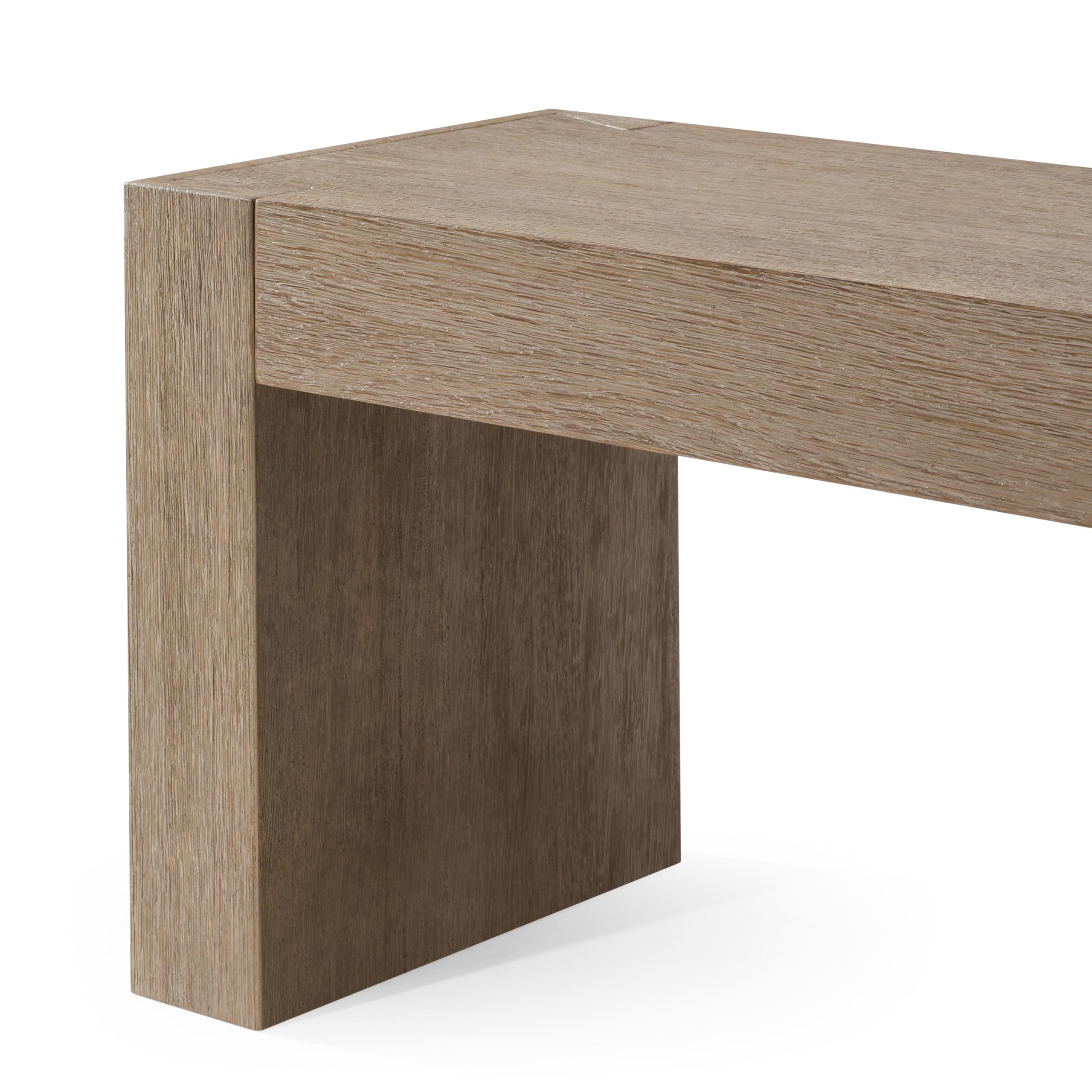 Maven Lane Zeno Contemporary Wooden Backless Bench - Modern Dining, Kitchen Table, Entryway, Foyer & Lobby Bench in Weathered Grey Finish - Perfect for Small Spaces, Farmhouse Decor & Entryway Seating