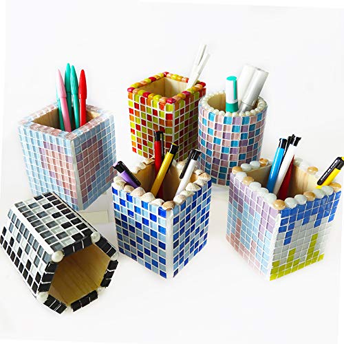 225-Piece Crystal Glass Mosaic Tile Set (1x1cm) - 200g Pack for DIY Crafts, Home Decor, Picture Frames, Flower Pots - Little Pumpkin Design - Perfect for Scrapbooking, Jewelry Making & Bathroom Backsplashes