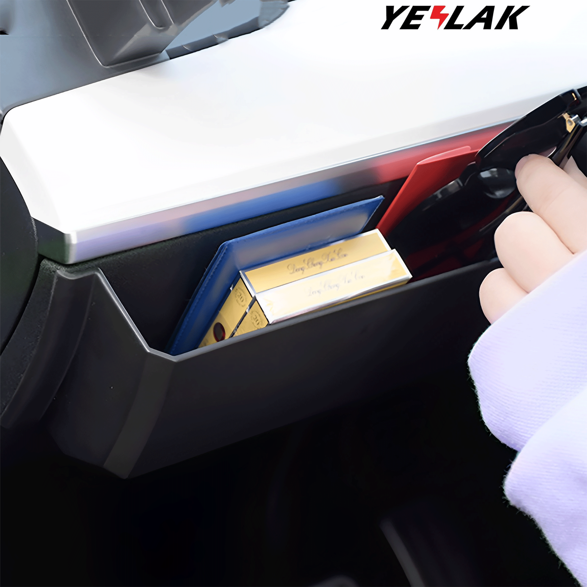 Tesla Model 3 & Y Steering Wheel Side Storage Organizer - Car Accessories for Phone, Keys & Small Items - Perfect for Road Trips & Daily Commutes