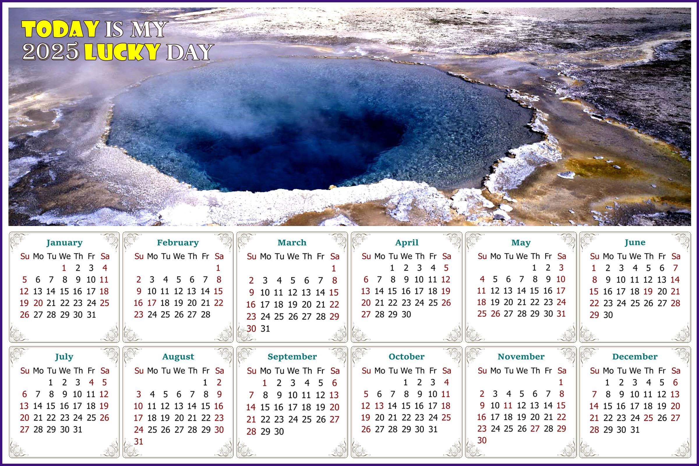 2025 Magnetic Calendar - Durable Fade, Tear & Water Resistant Refrigerator Calendar with Lucky Day Design - Perfect for Home, Office & School Organization (Edition #39)