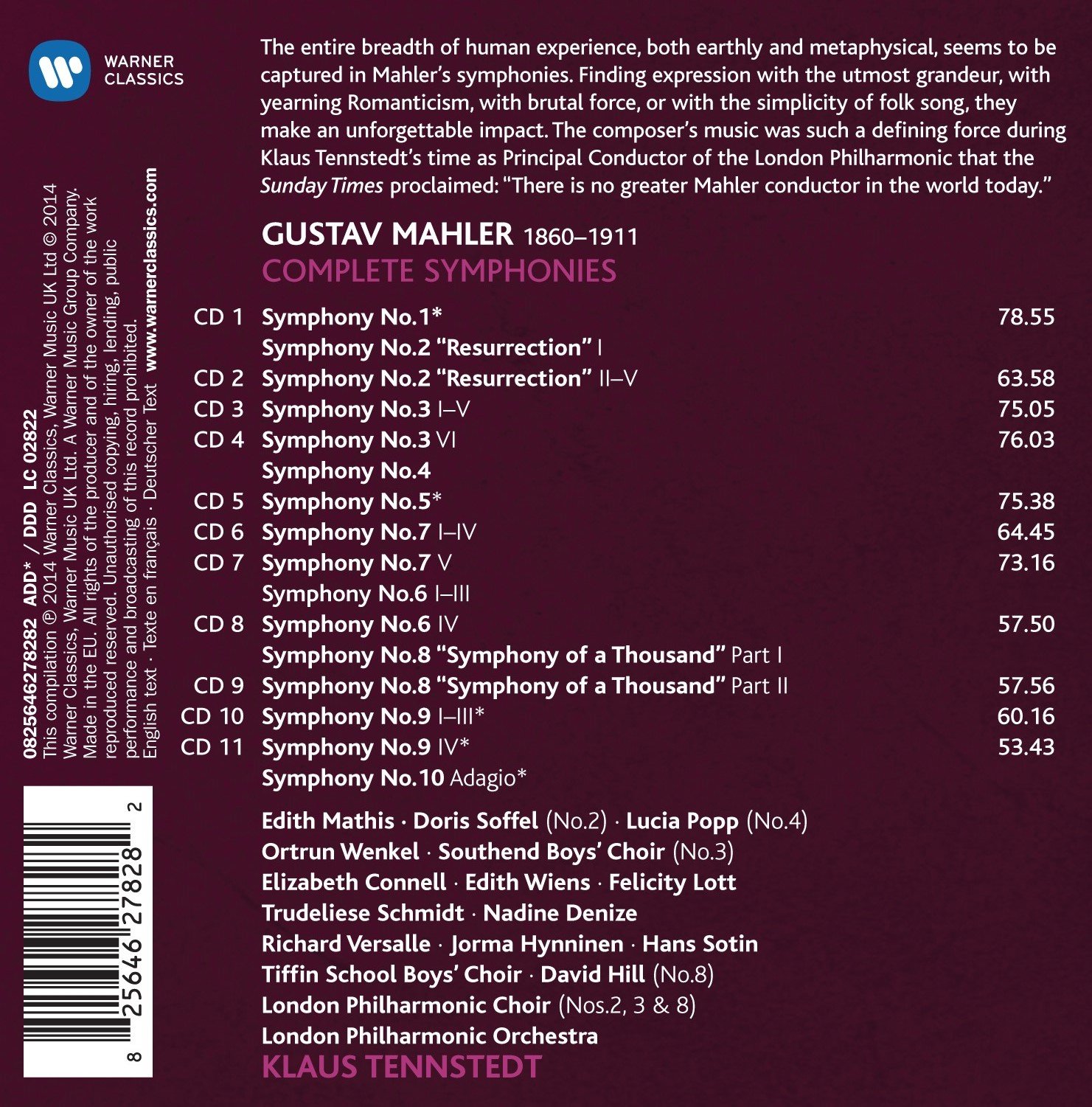 Mahler Complete Symphonies Box Set - Budget Edition | Perfect for Classical Music Lovers & Home Listening