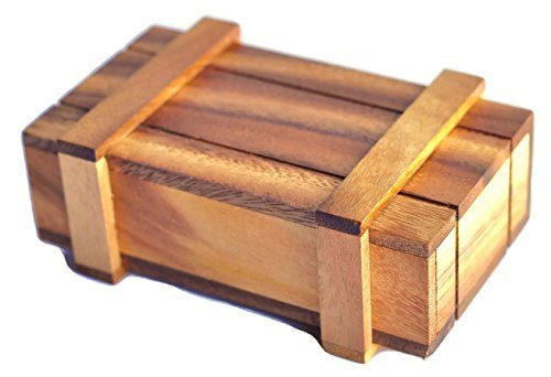 Premium Wooden Puzzle Box with Secret Compartment - Brain Teaser Gift for Adults & Kids - Perfect for Home Decor, Treasure Hunts & Puzzle Games