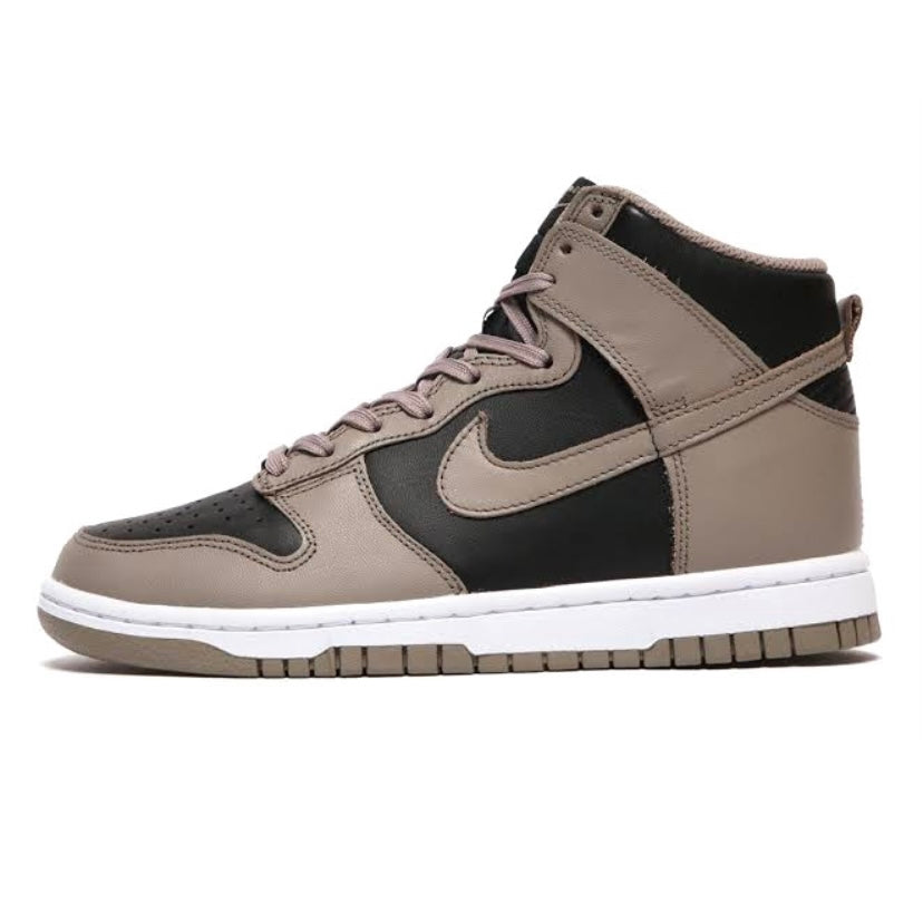 Nike Women's Dunk High Sneakers - Fossil Moon Black Retro Basketball Shoes for Women | Perfect for Casual Wear, Street Style & Gym Workouts